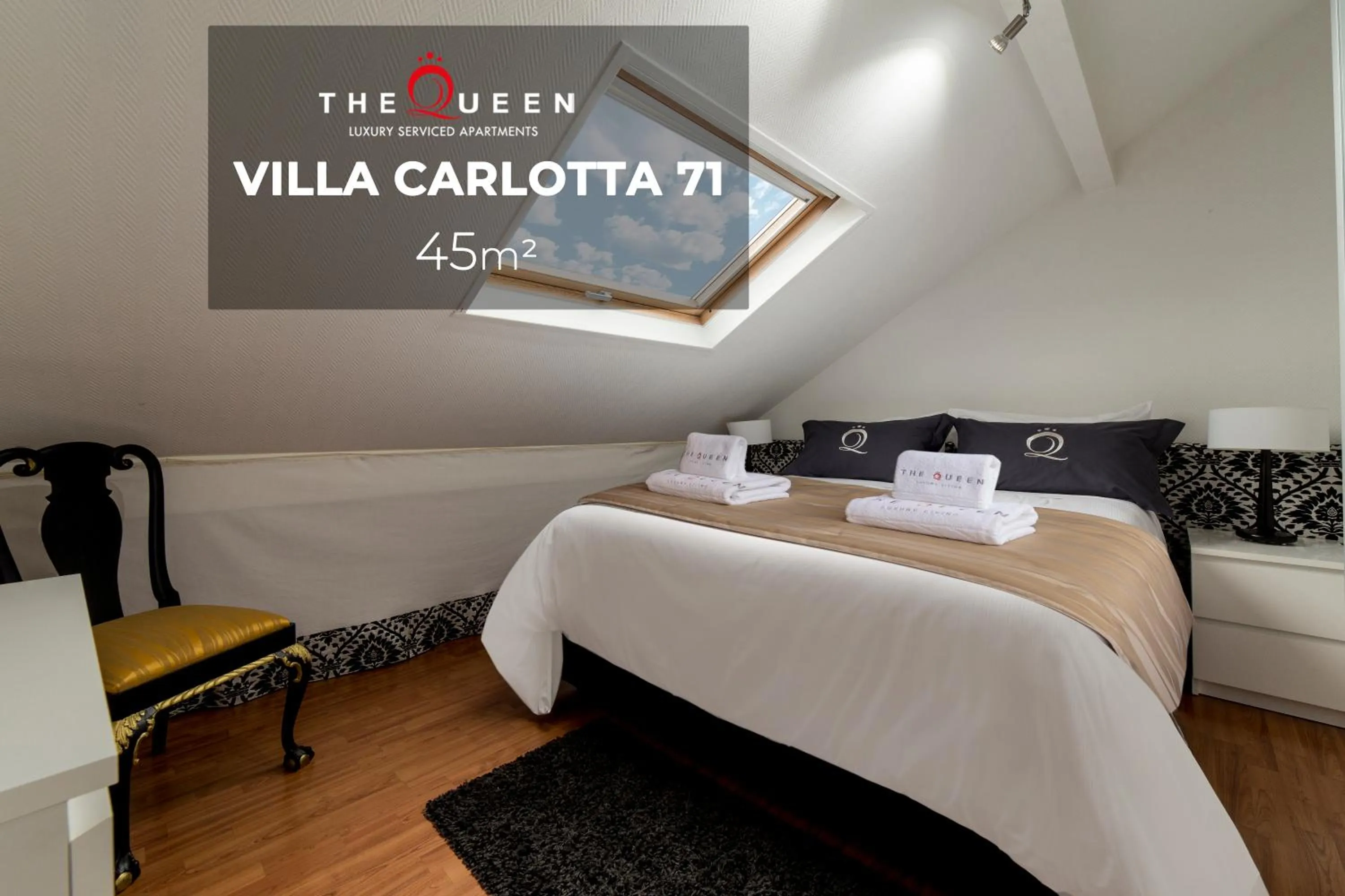 Property logo or sign, Bed in The Queen Luxury Apartments - Villa Carlotta