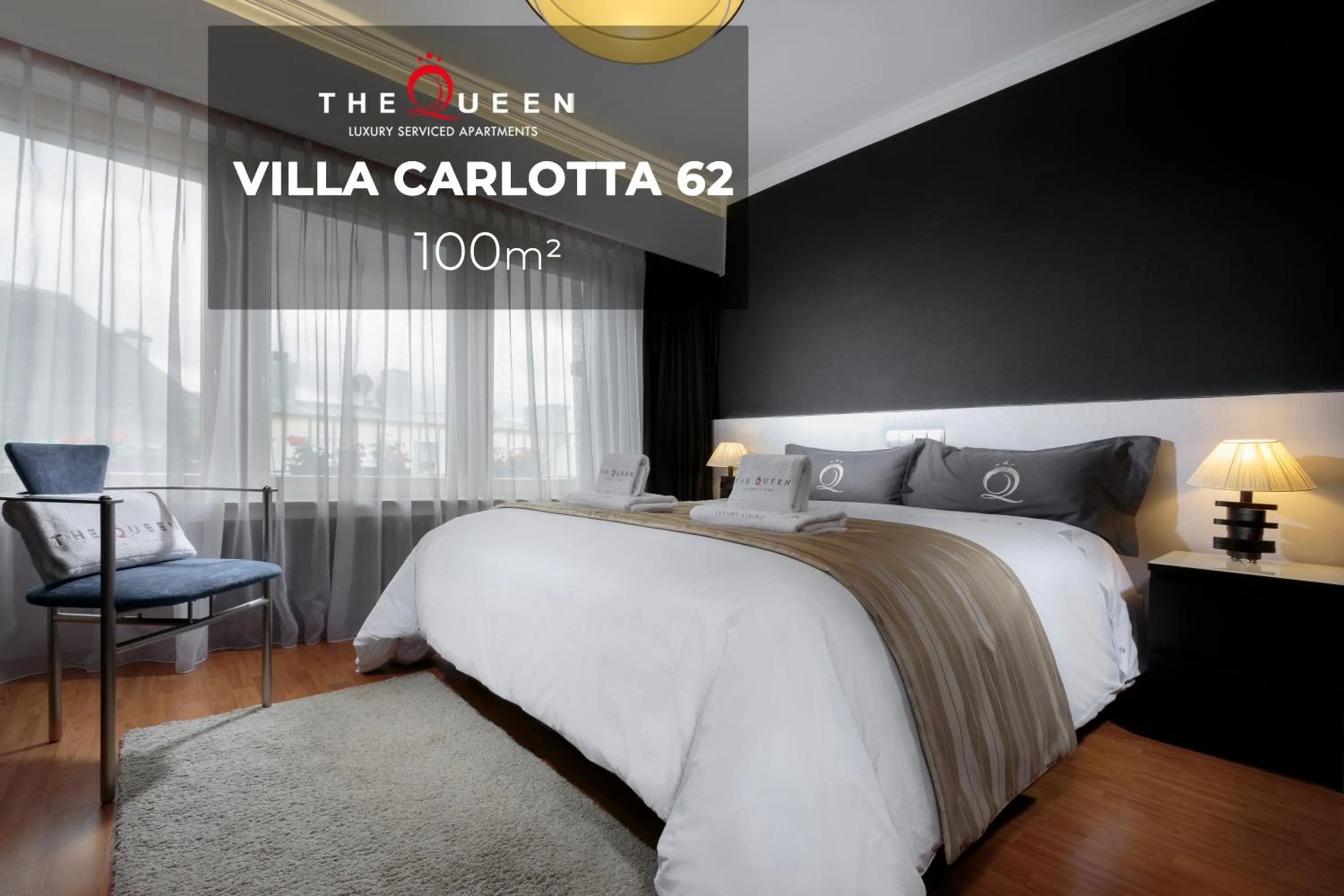 Property logo or sign, Bed in The Queen Luxury Apartments - Villa Carlotta