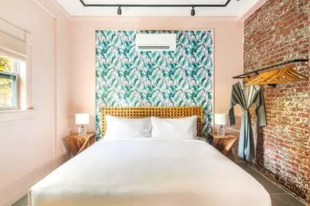 Bed in Green Room at the Grand Maloney