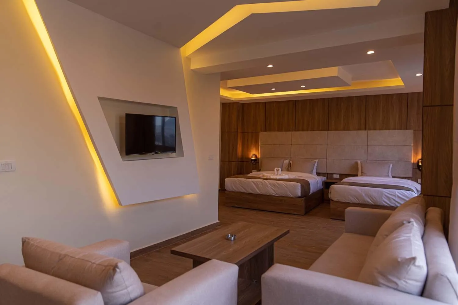 Bed in Nine Pyramids View Hotel