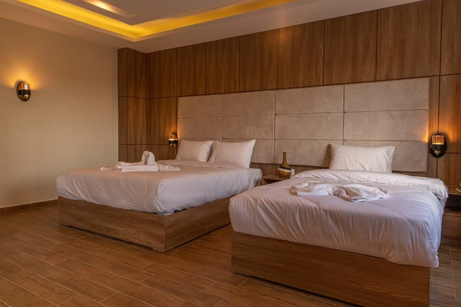 Bed in Nine Pyramids View Hotel