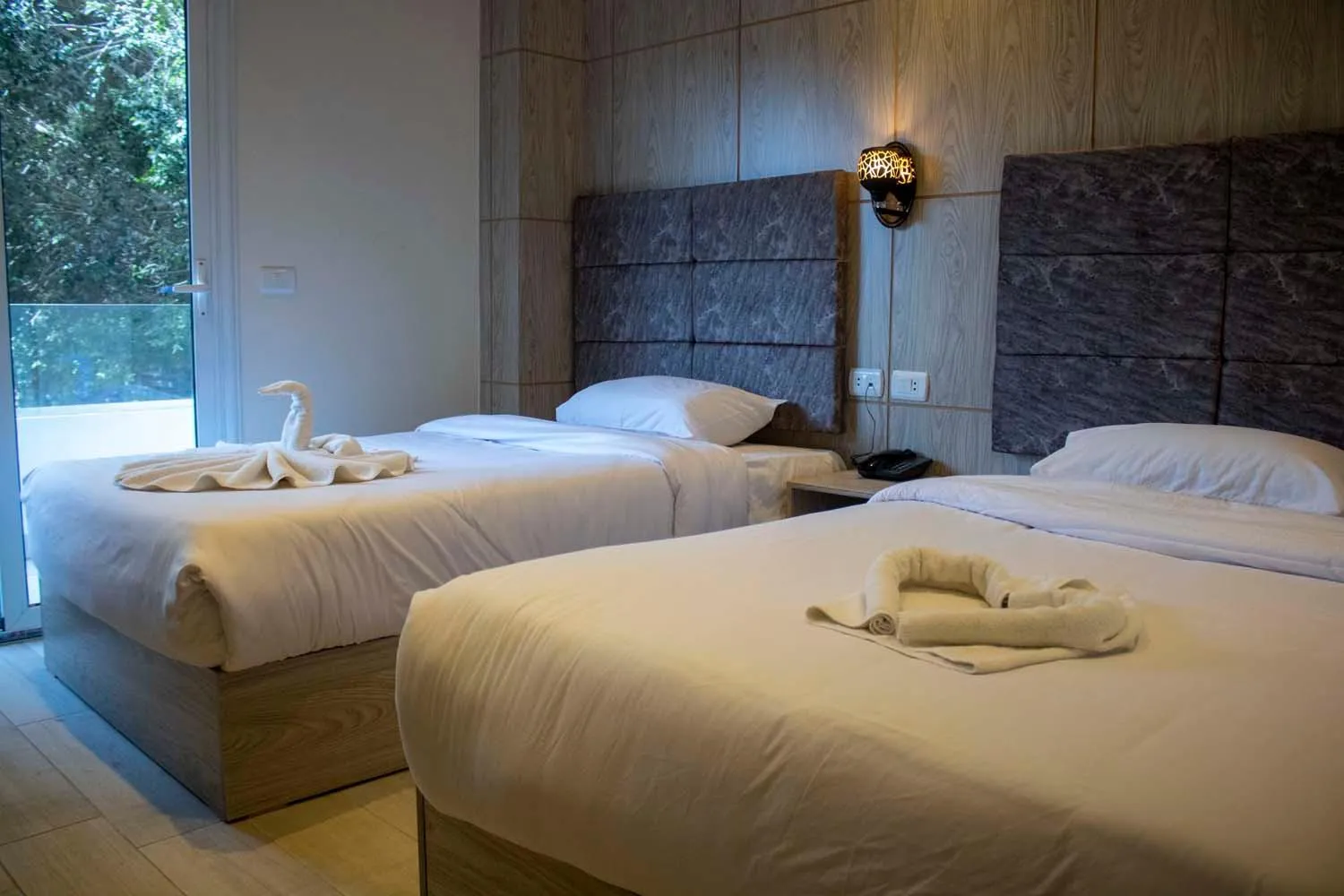 Bed in Nine Pyramids View Hotel