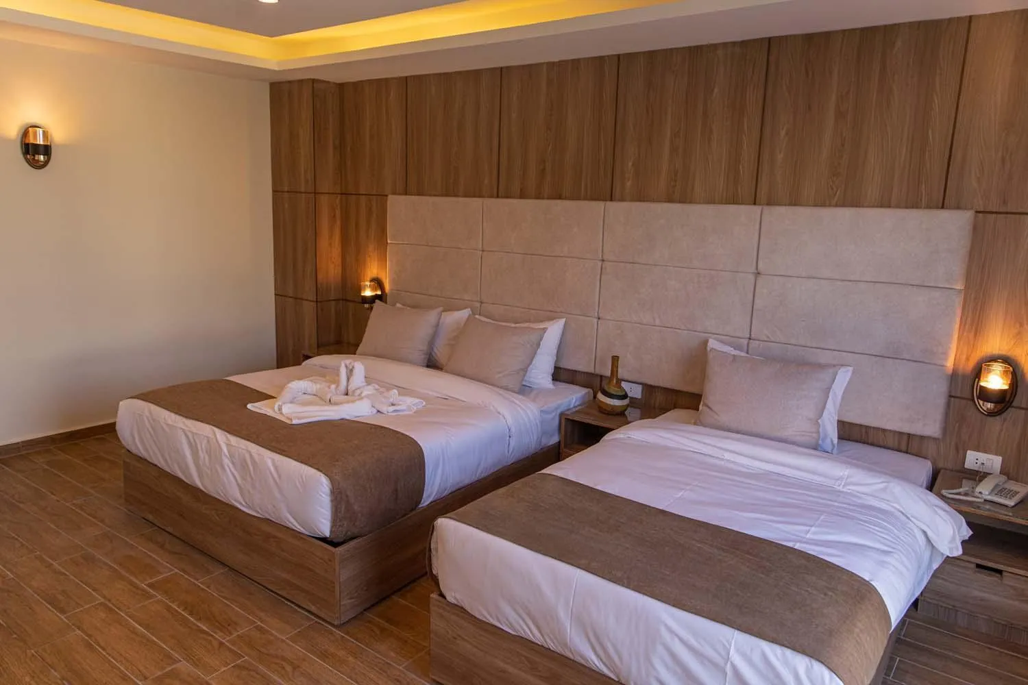 Bed in Nine Pyramids View Hotel