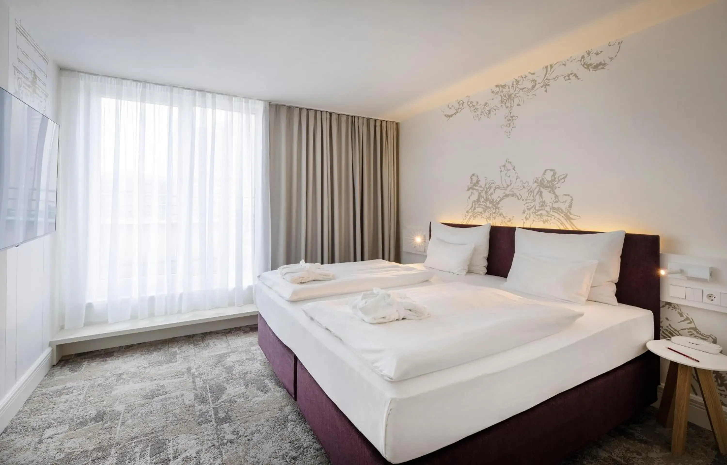 Bed in ARCOTEL Kaiserwasser Wien Bed in ARCOTEL Kaiserwasser Wien