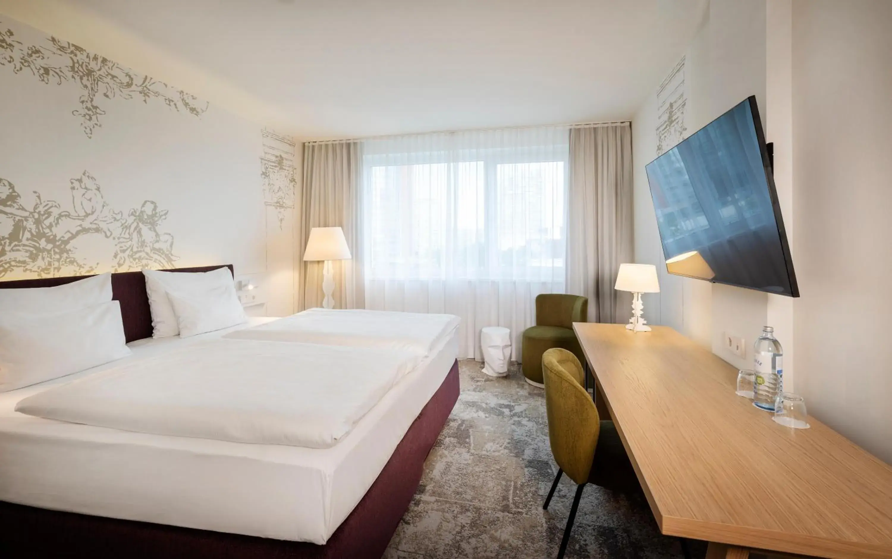 TV and multimedia, Bed in ARCOTEL Kaiserwasser Wien TV and multimedia, Bed in ARCOTEL Kaiserwasser Wien