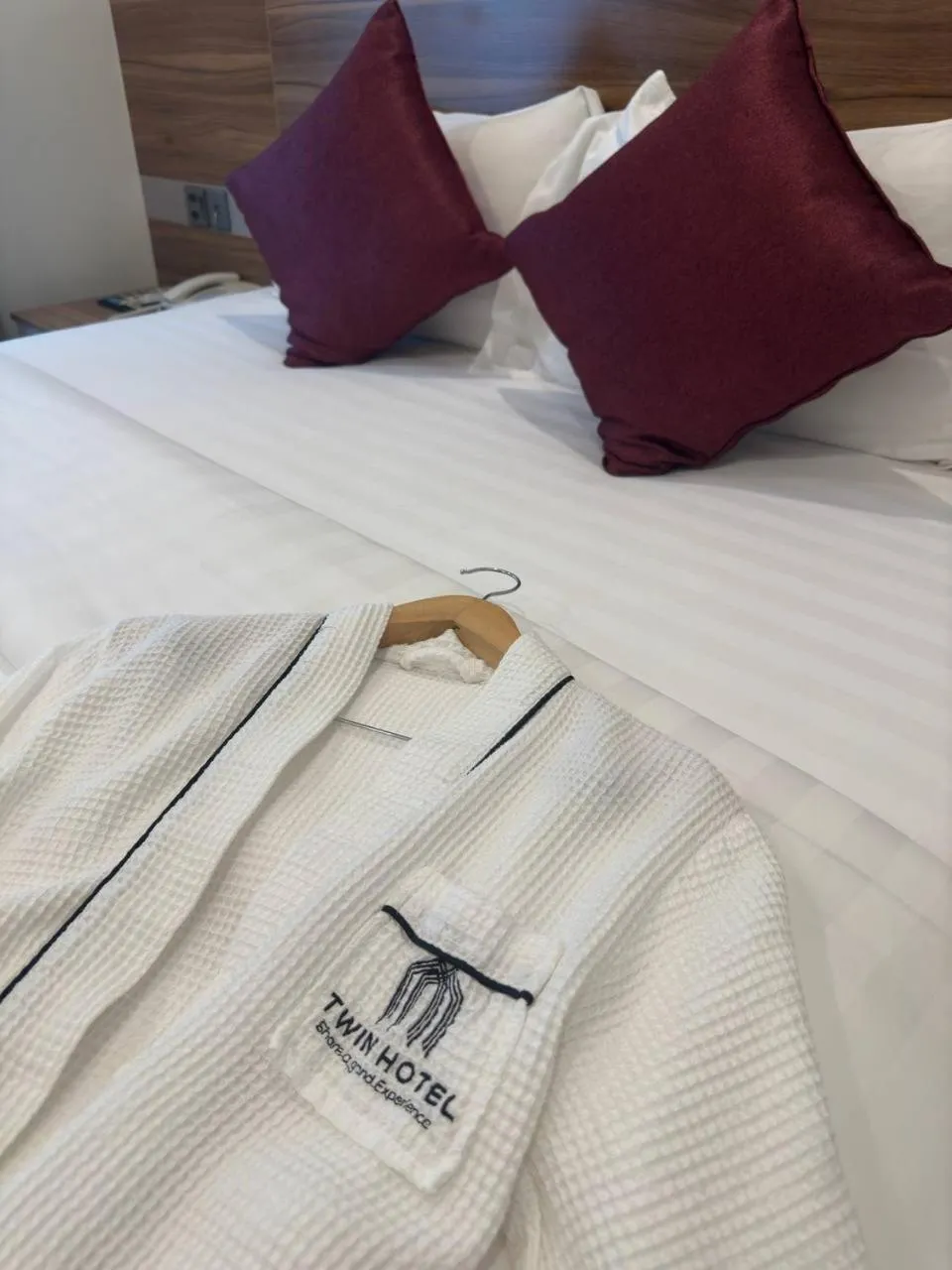 Bed in Twin Hotel Kampot