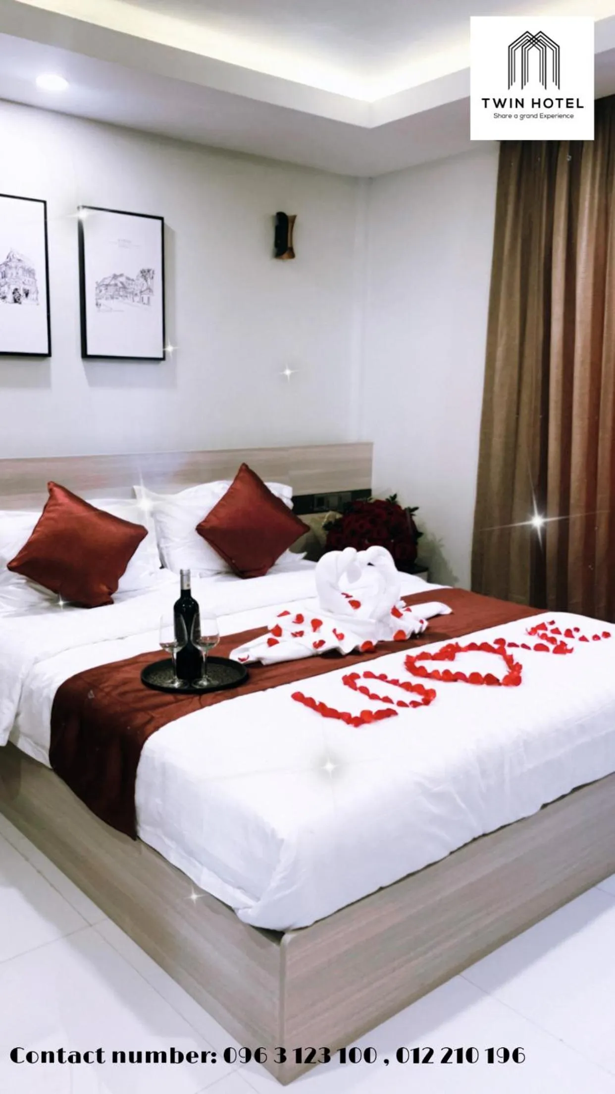 Bedroom, Bed in Twin Hotel Kampot