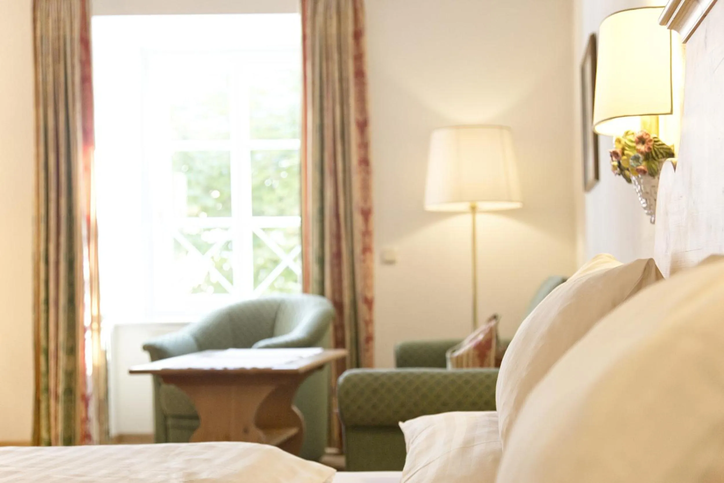 Decorative detail, Bed in Hotel Tiefenbrunner