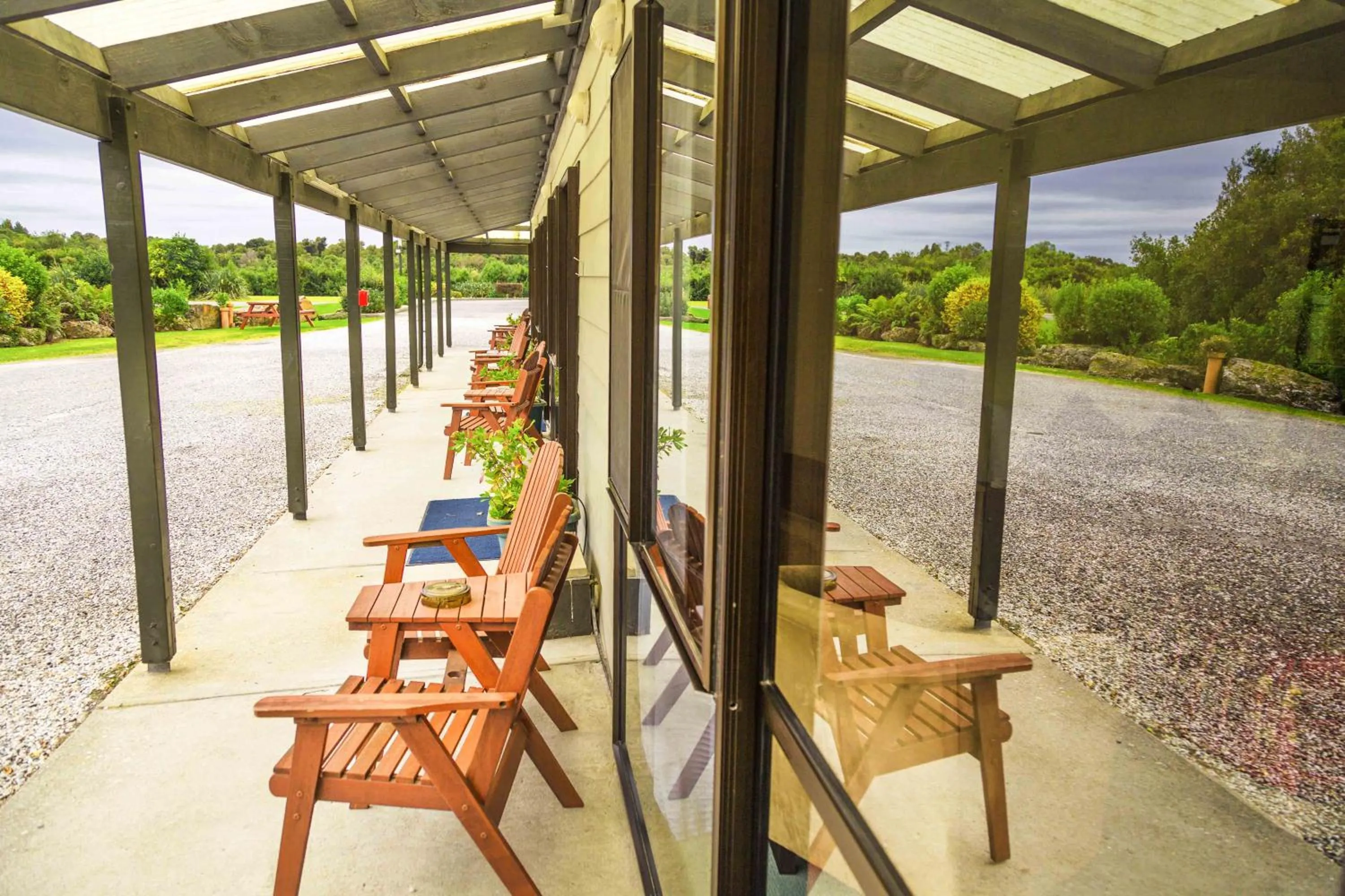 Patio in ASURE Aspiring Court Motel