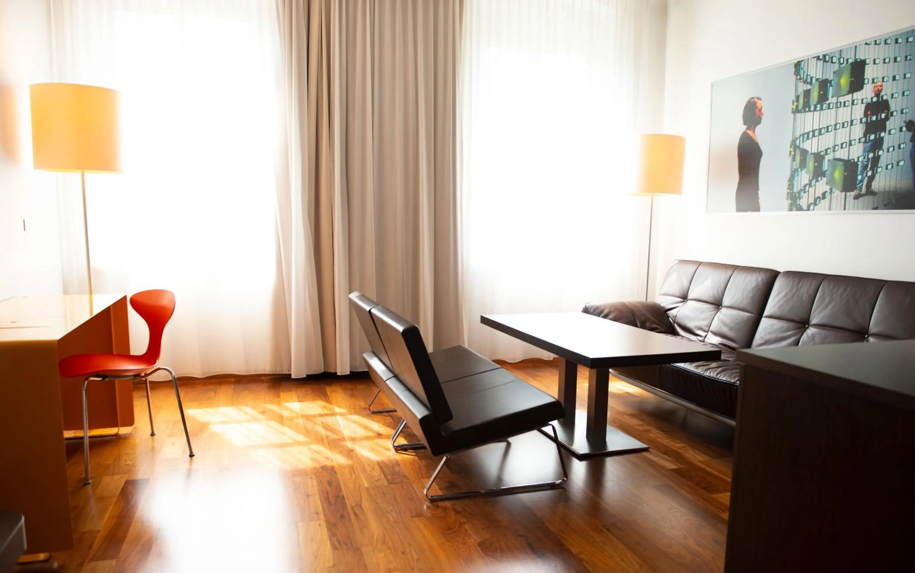 Seating area in arte Hotel Linz