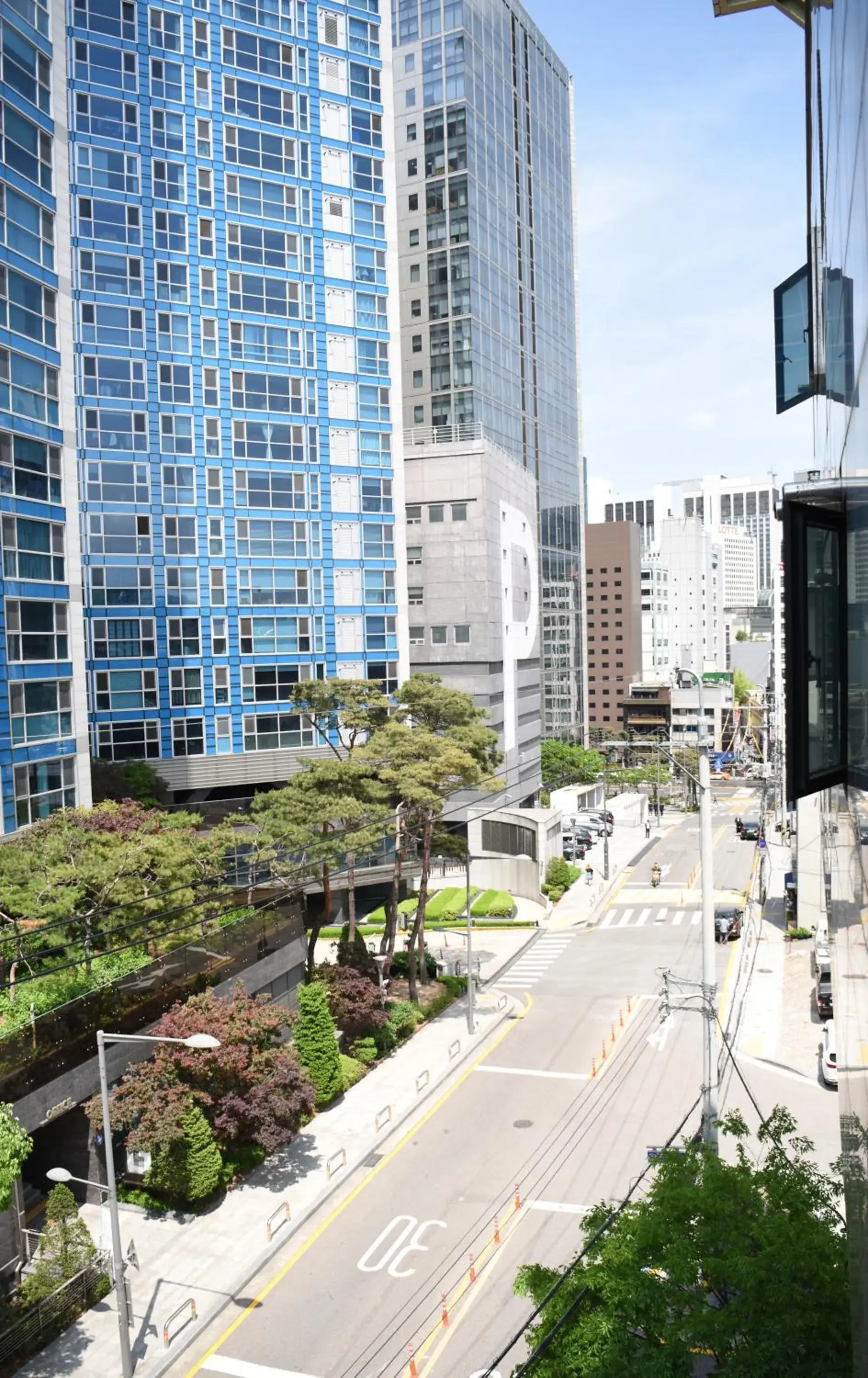 City view in Namsan Forest in Myeongdong City view in Namsan Forest in Myeongdong