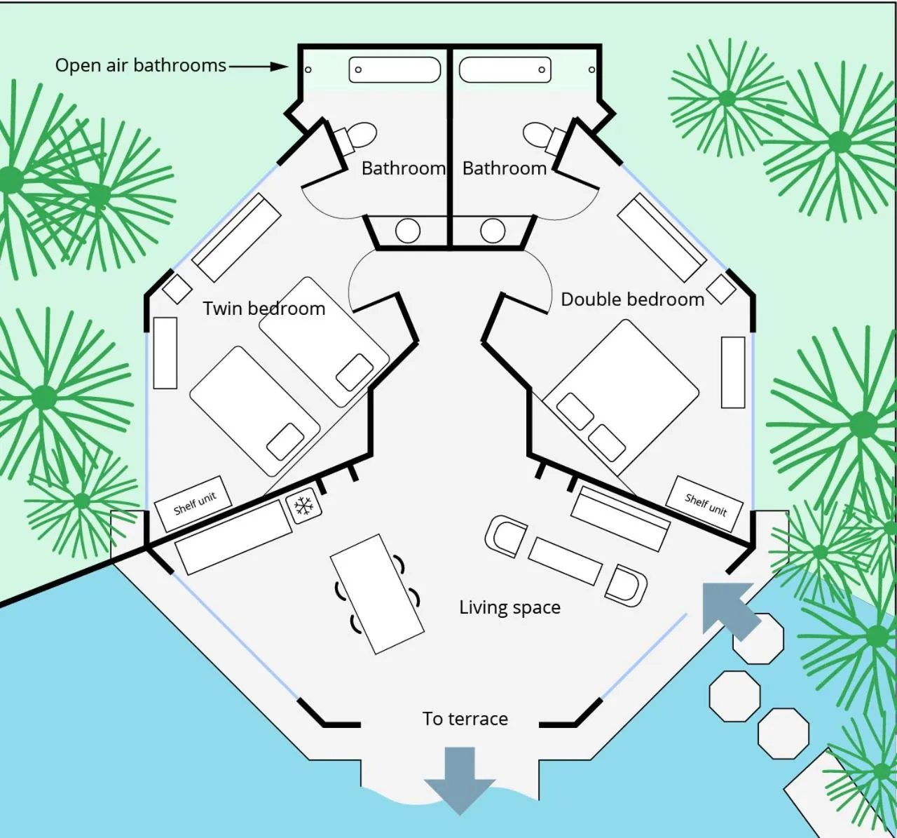 Floor plan in Thalassa Dive & Wellbeing Resort Manado