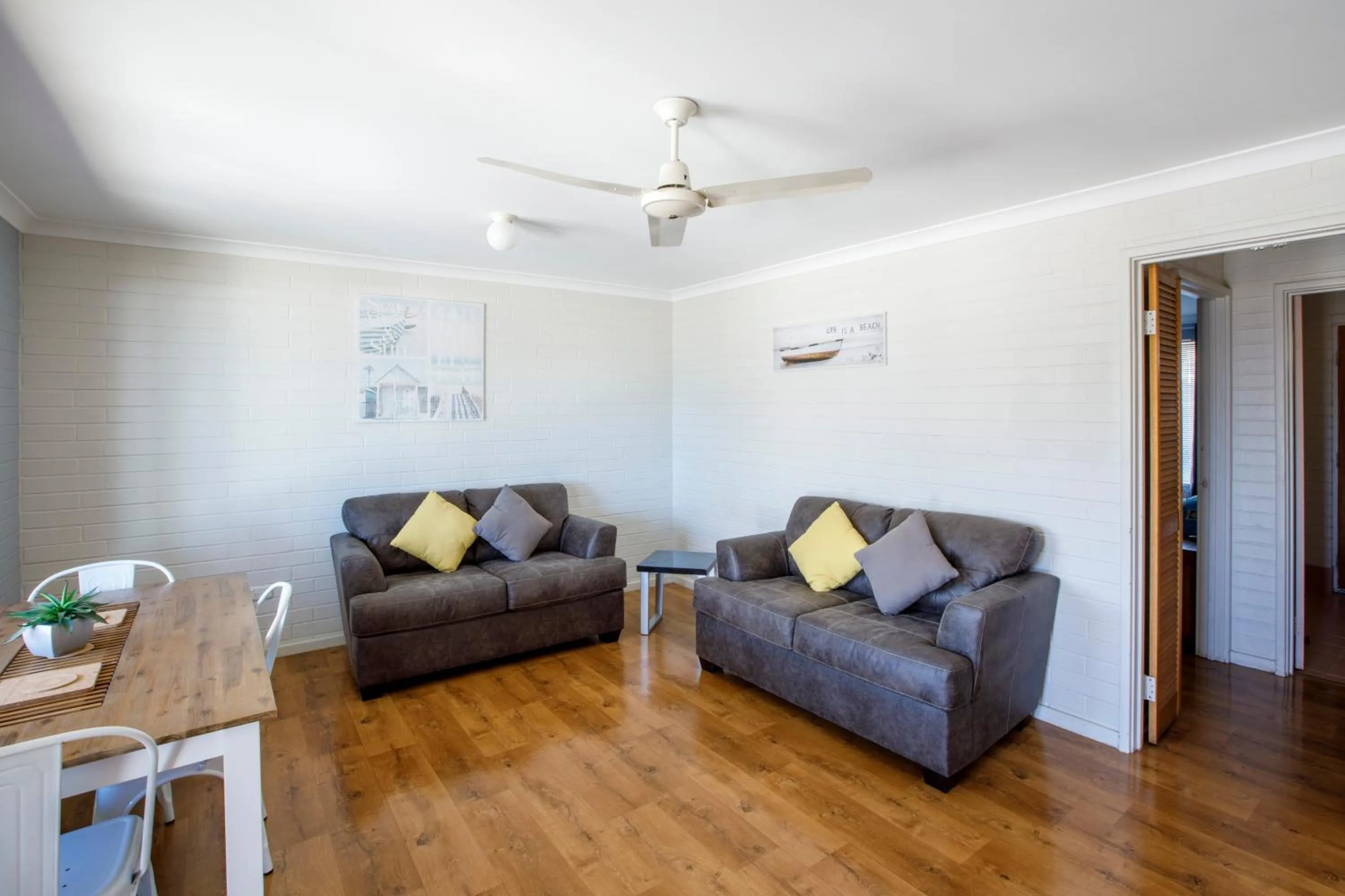 Seating area in Shark Bay Seafront Apartments