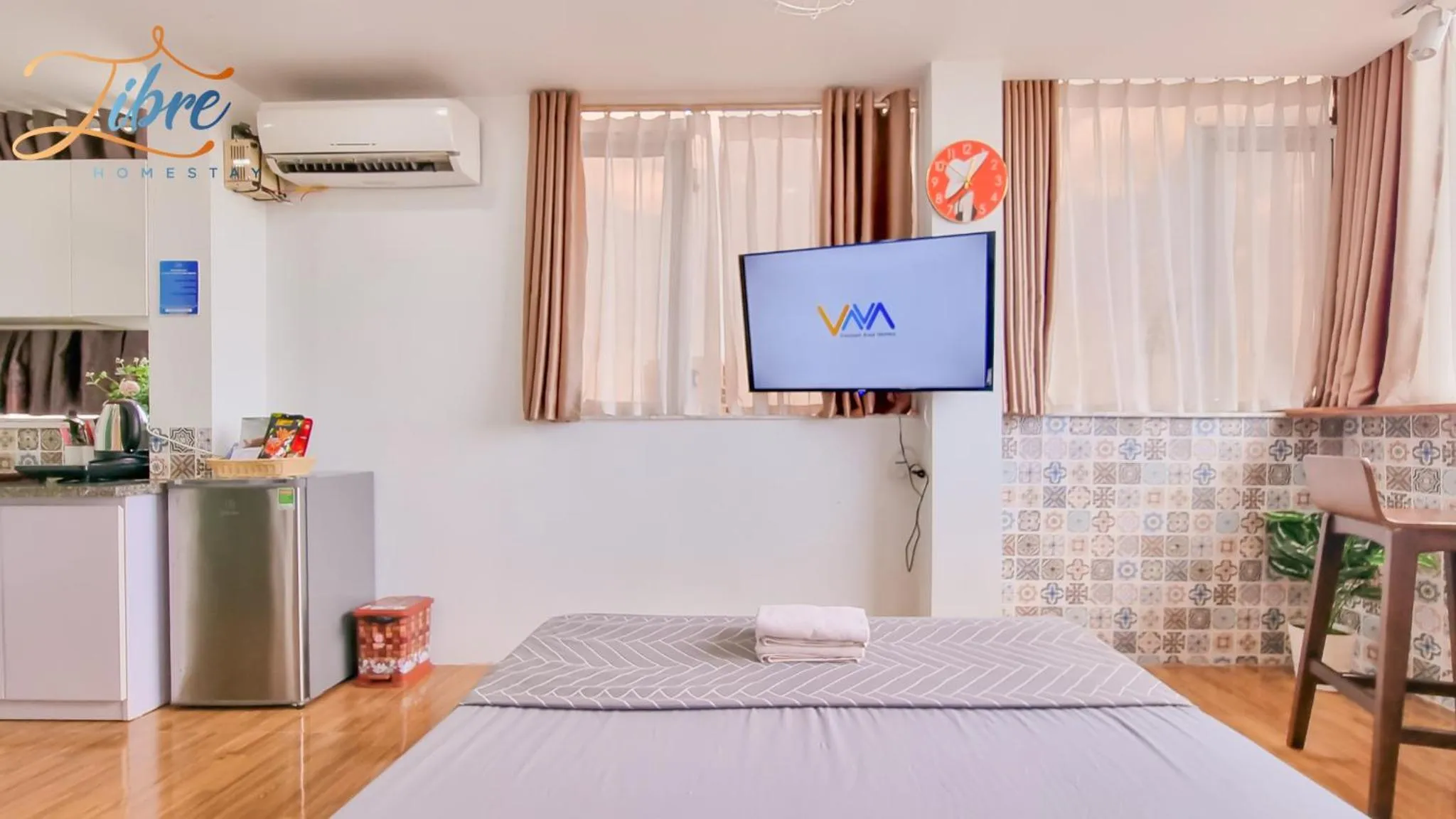 TV and multimedia, Bed in Libré Homestay