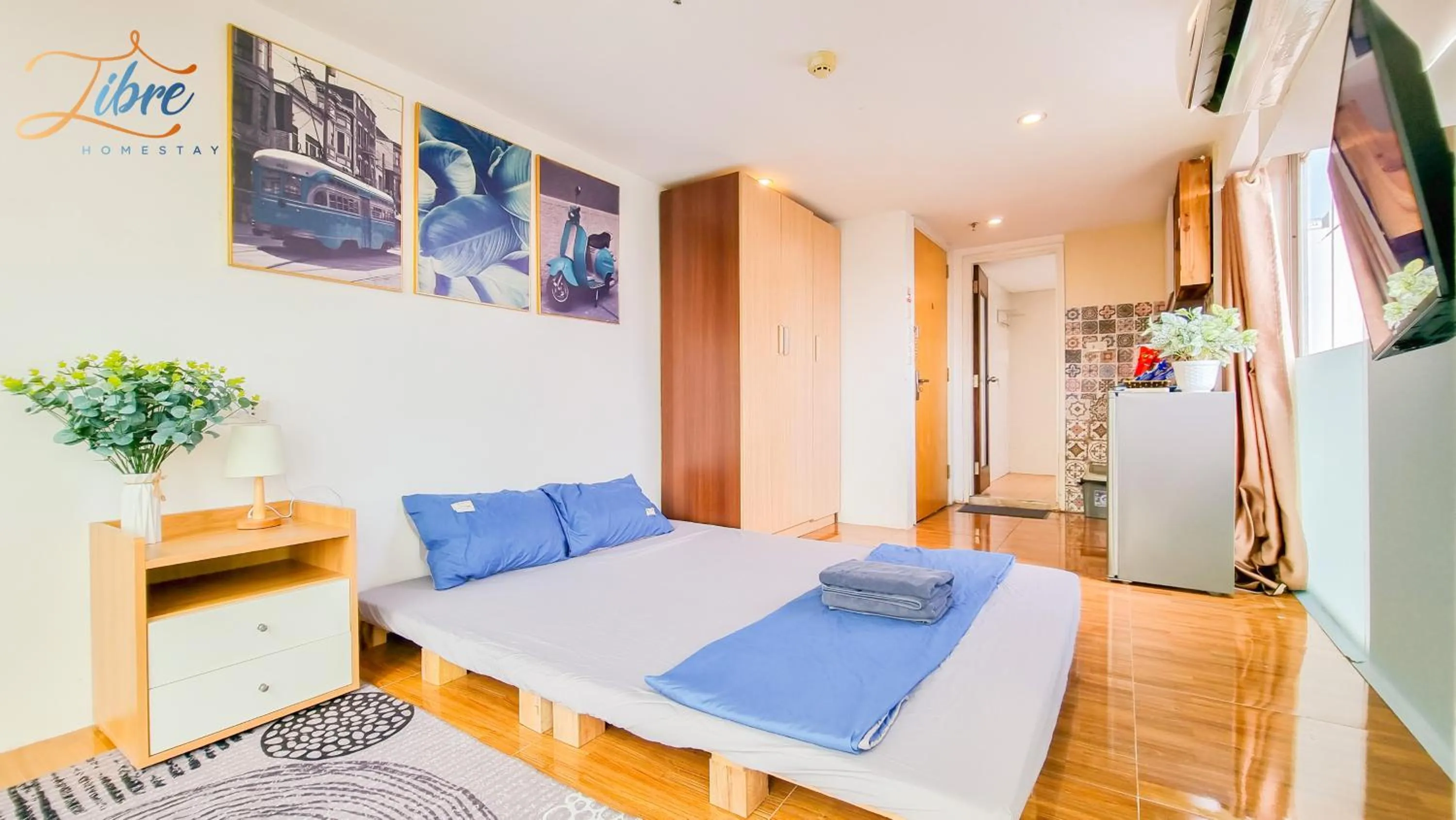 TV and multimedia, Bed in Libré Homestay