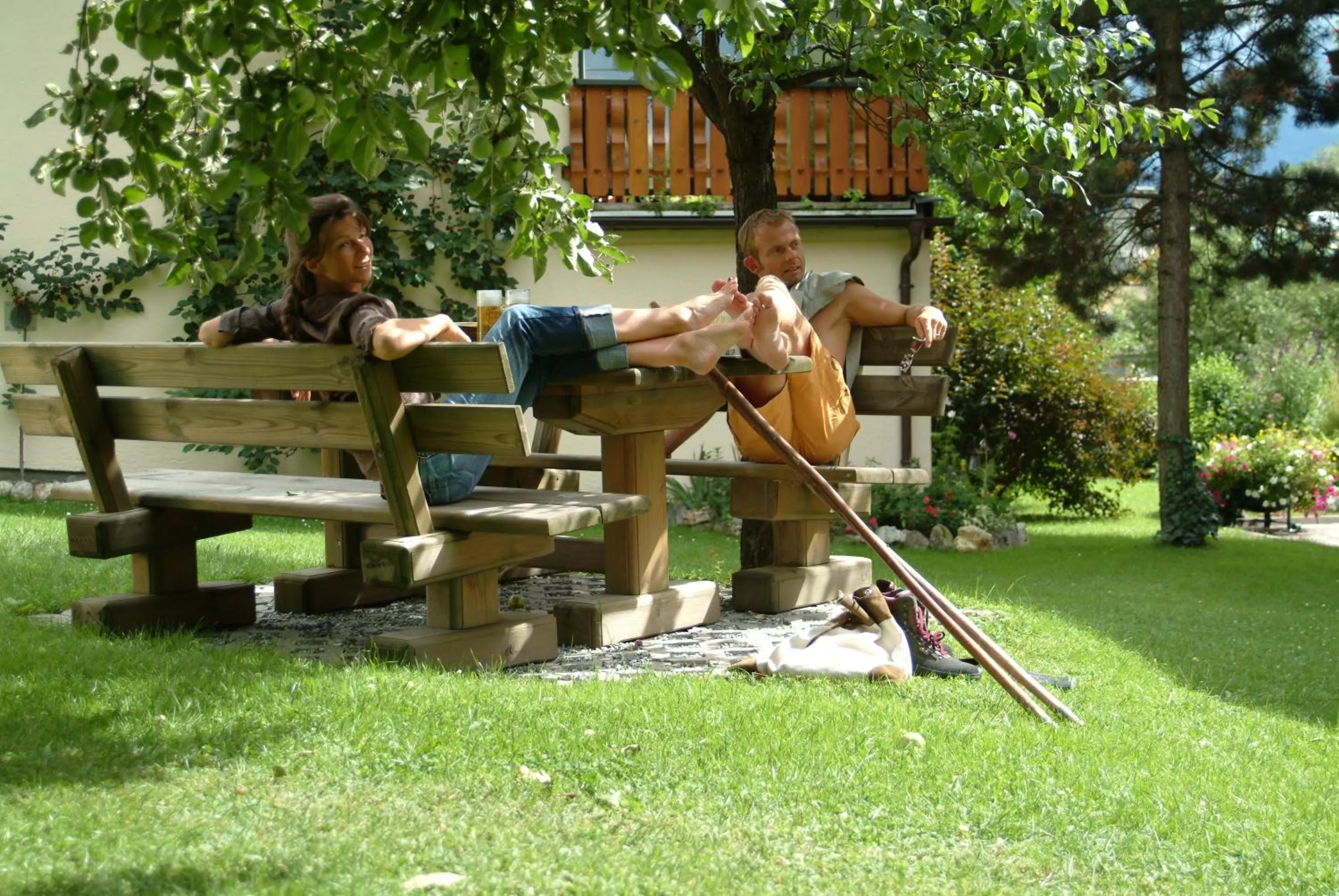 Garden in Landhaus & Appartementhaus Haussteiner