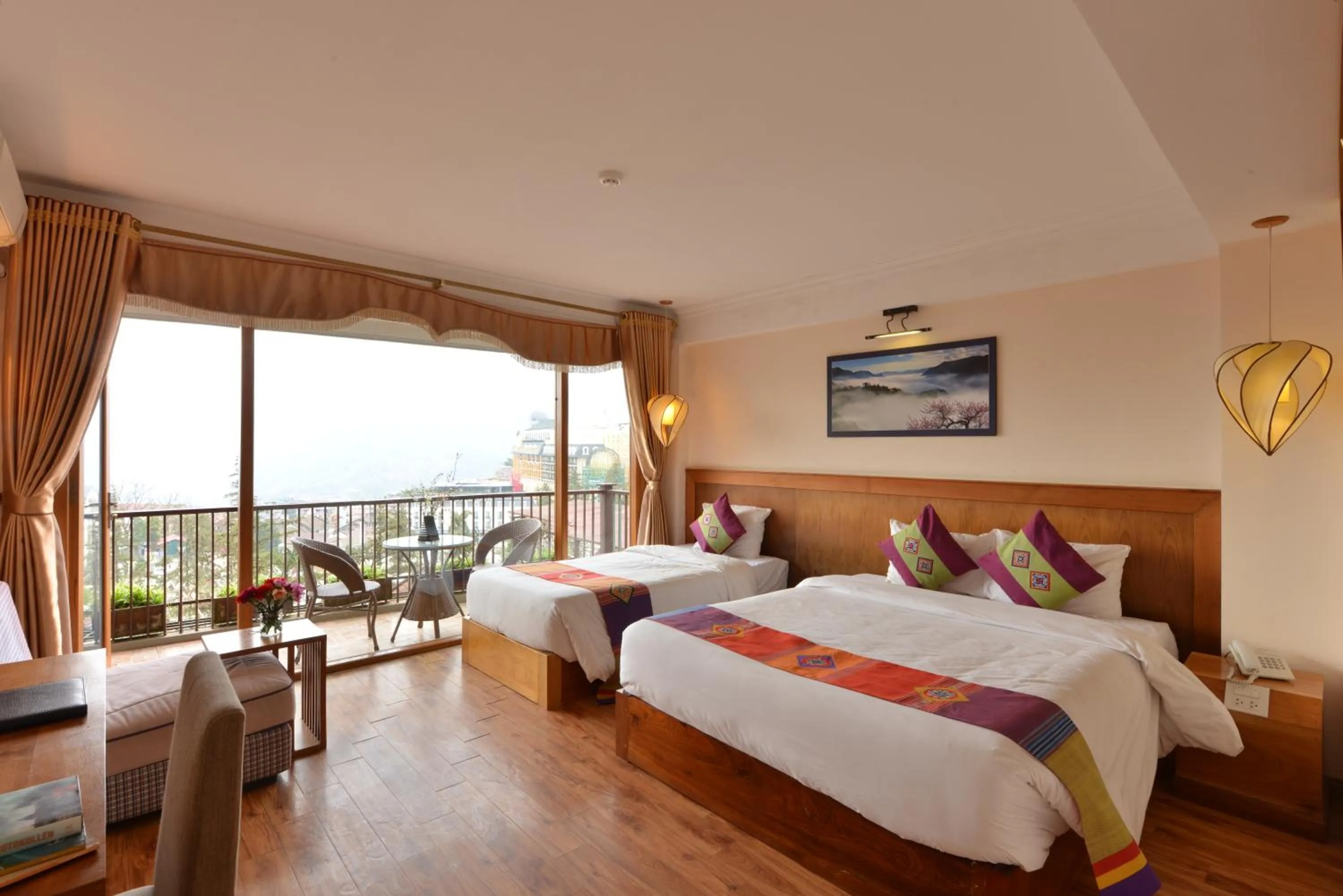 Photo of the whole room, Bed in Sapa Panorama Hotel