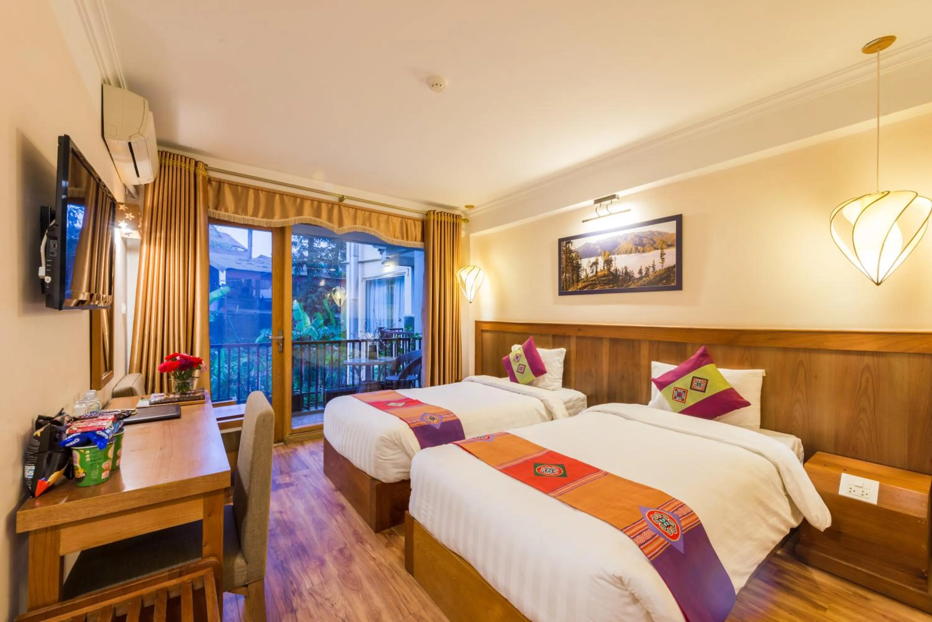 Photo of the whole room, Bed in Sapa Panorama Hotel