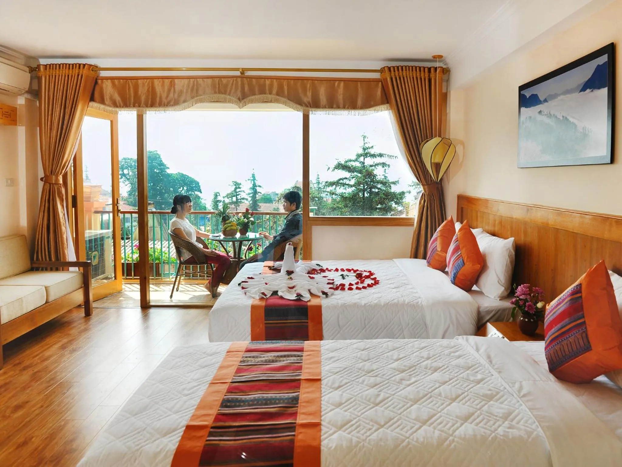 Bed in Sapa Panorama Hotel