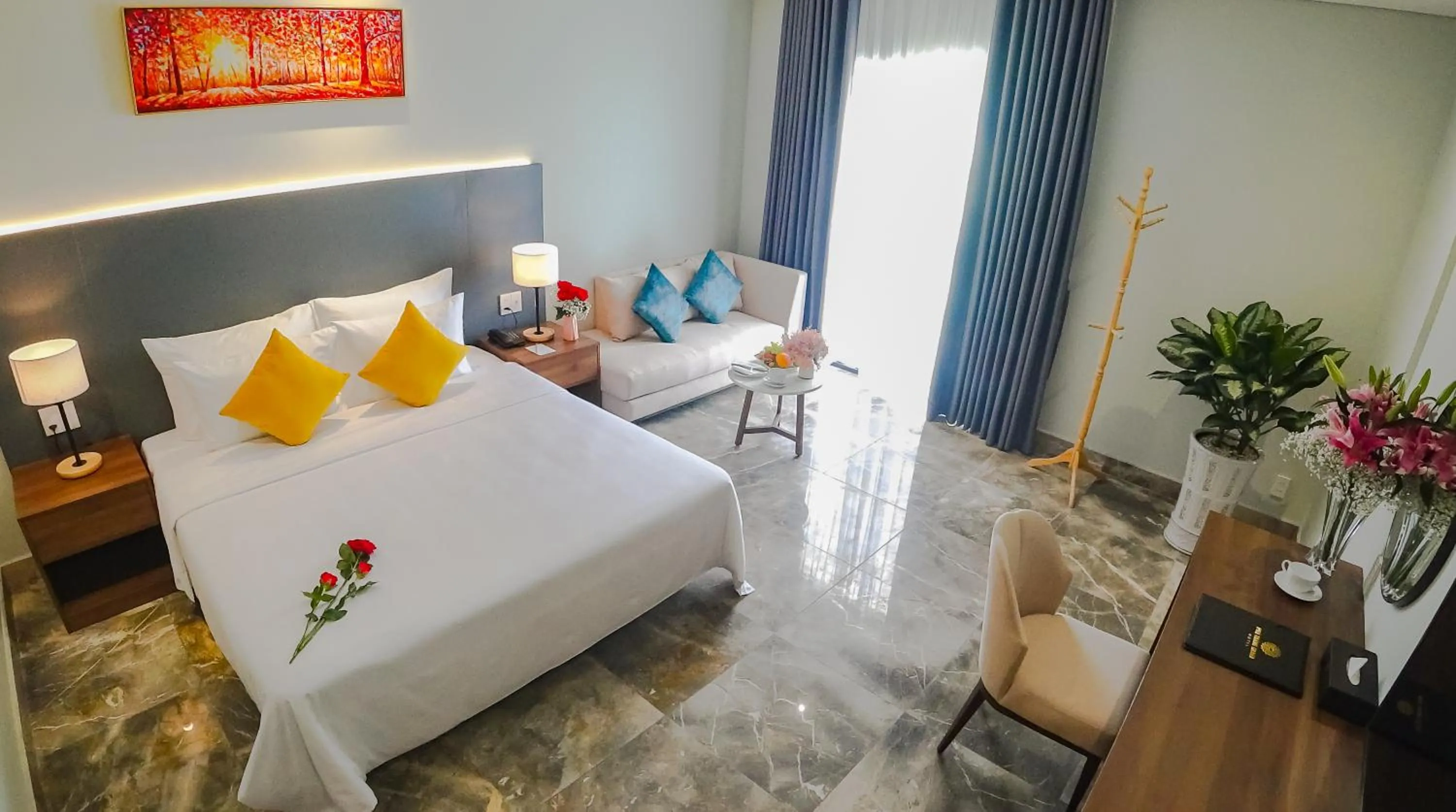 Photo of the whole room, Bed in PHU THANG GRAND HOTEL