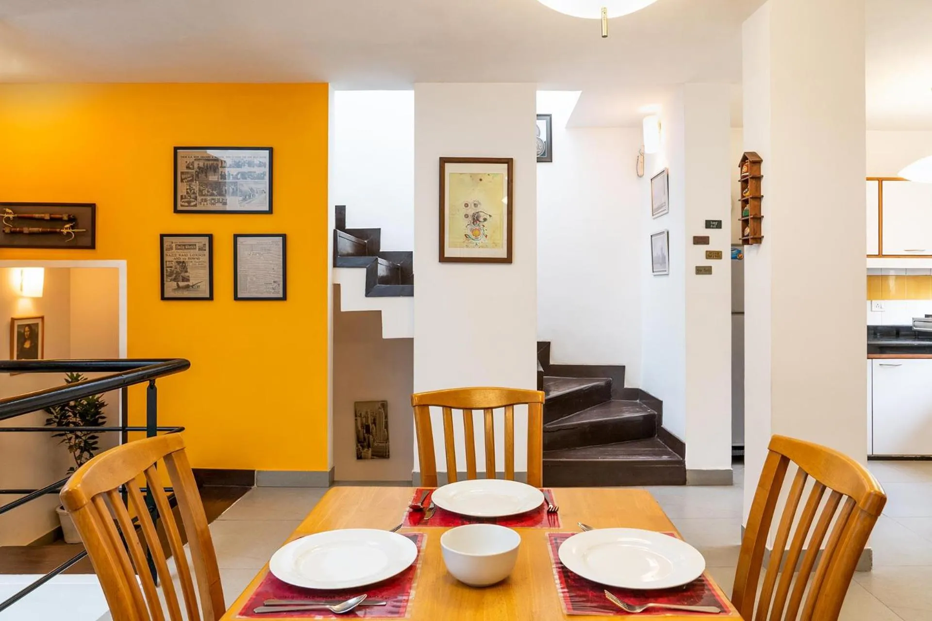 Dining area in StayVista at Saanu Ki Villa with free Breakfast