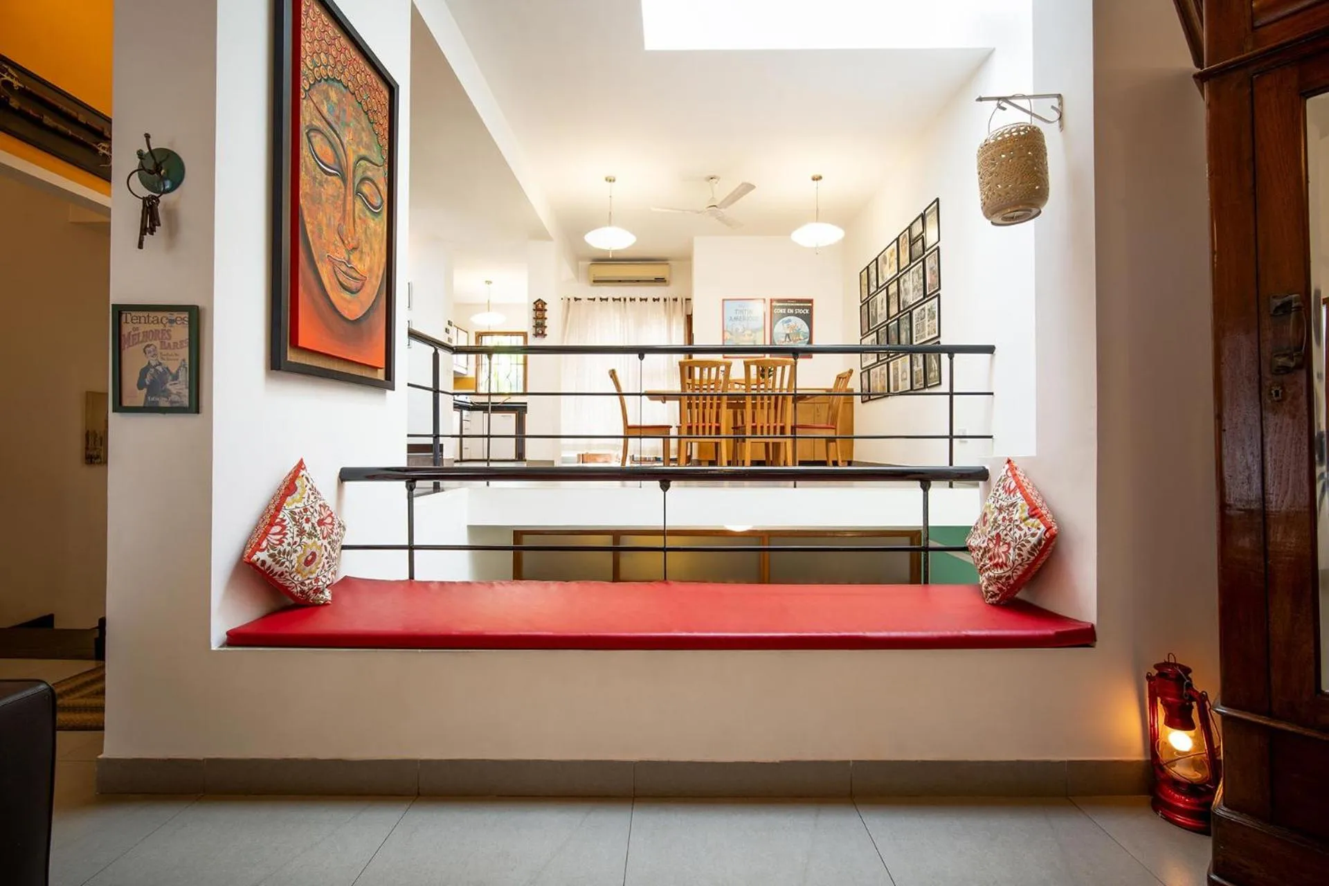 Living room, Bed in StayVista at Saanu Ki Villa with free Breakfast