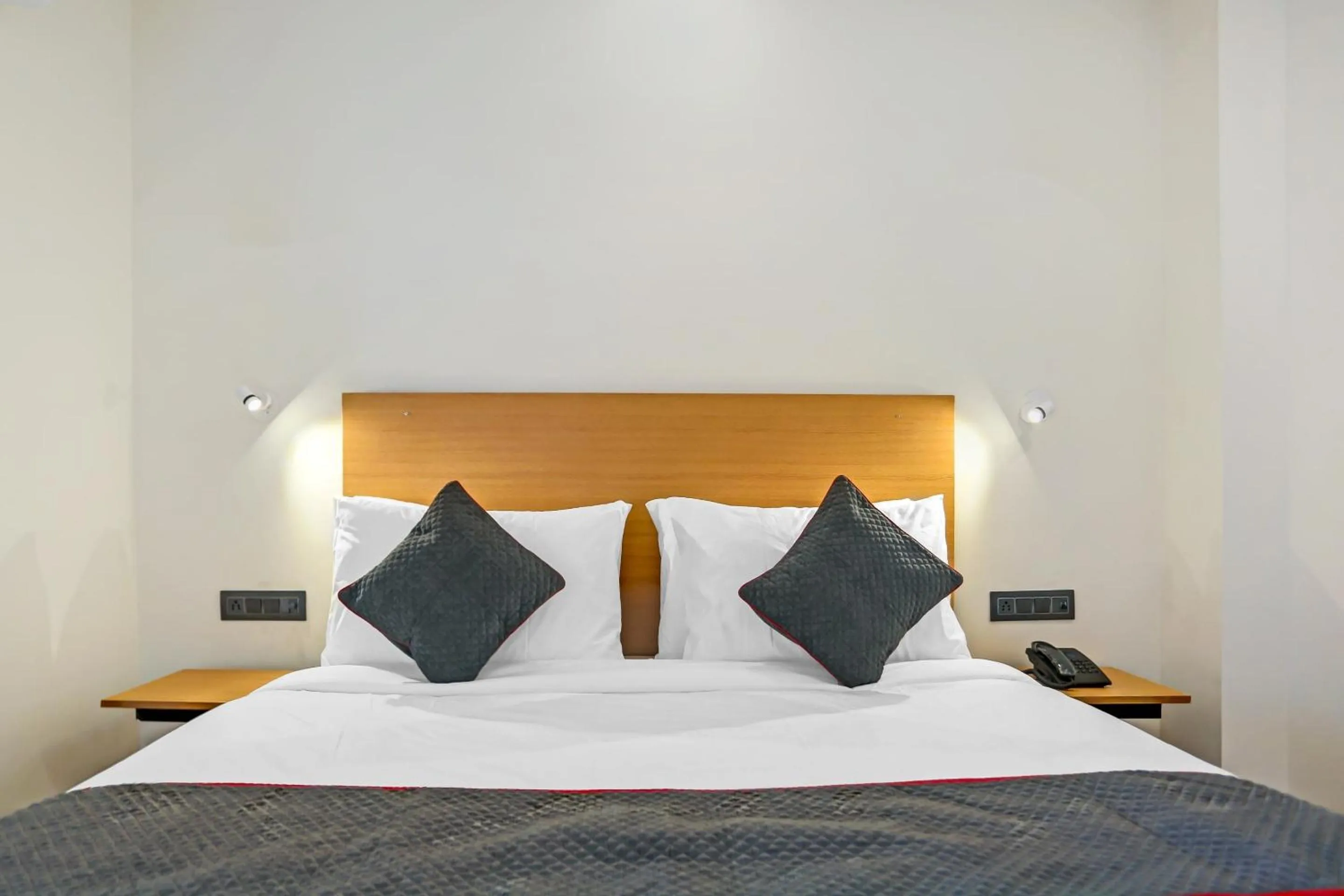 Bedroom, Bed in Townhouse The Madhav Sector 58 Noida Near ISKCON Temple Noida