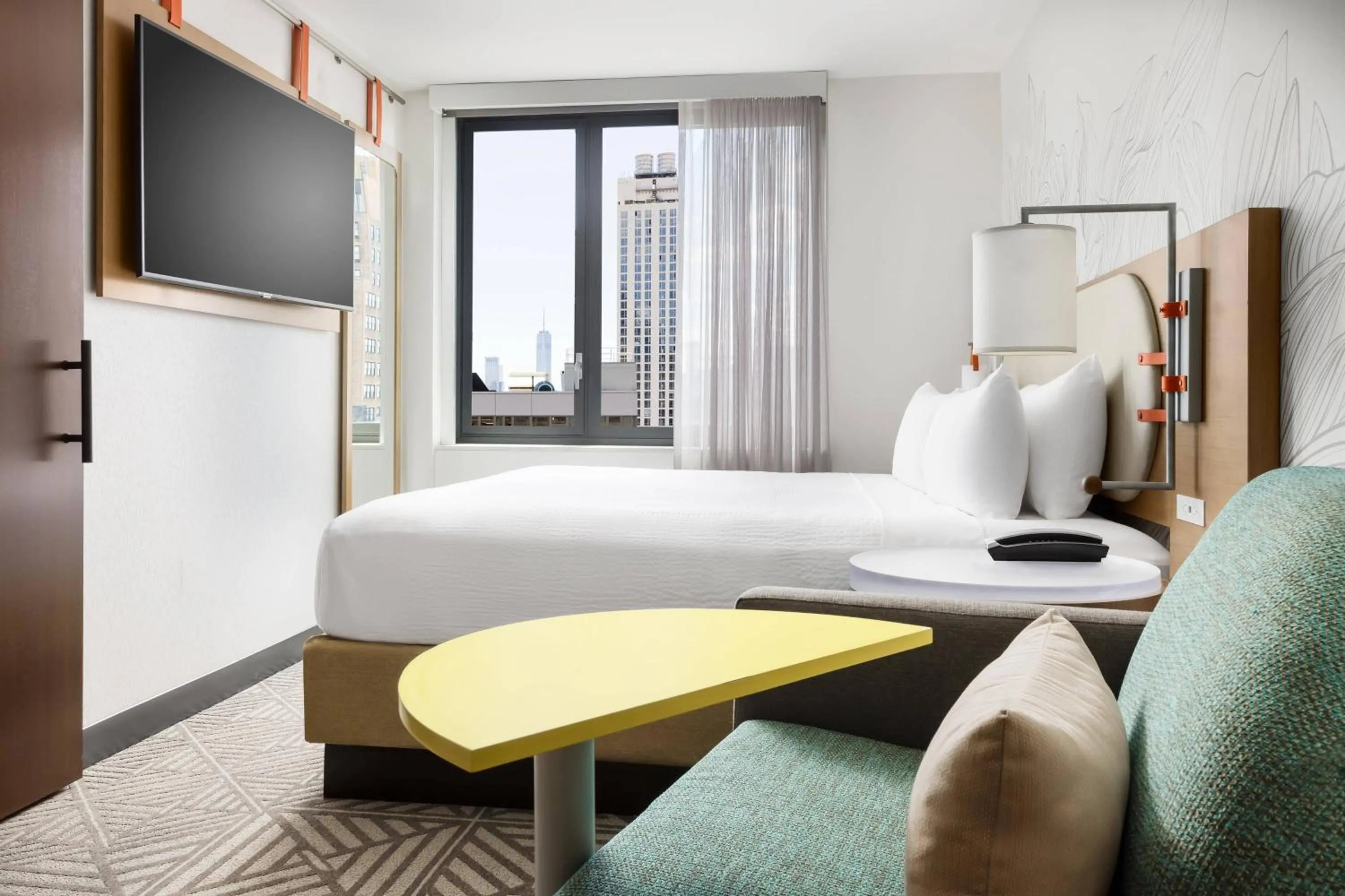 Photo of the whole room, Bed in SpringHill Suites by Marriott New York Manhattan Chelsea