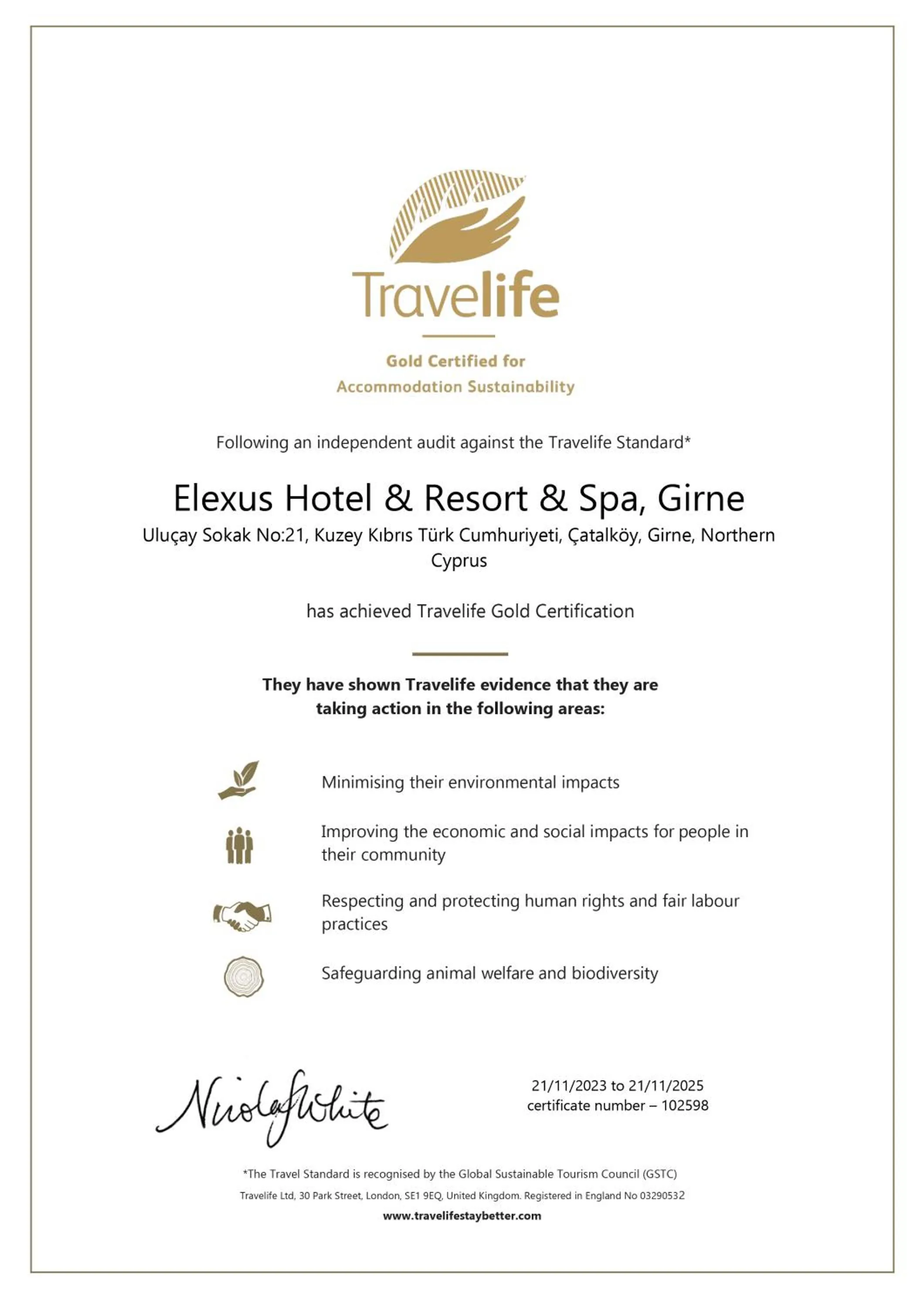 Logo/Certificate/Sign in Elexus Hotel Resort & Spa & Casino
