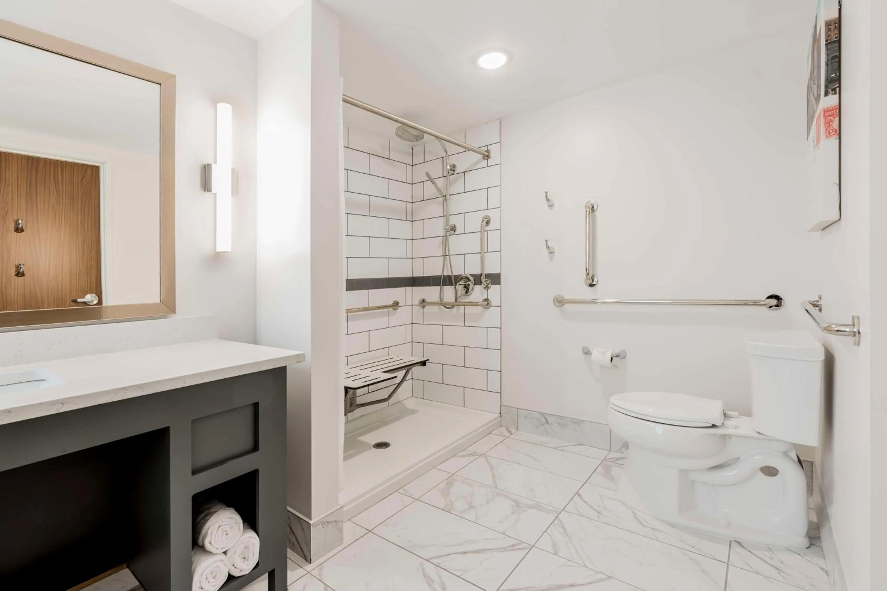 Shower in Hotel Elkhart, Tapestry Collection By Hilton