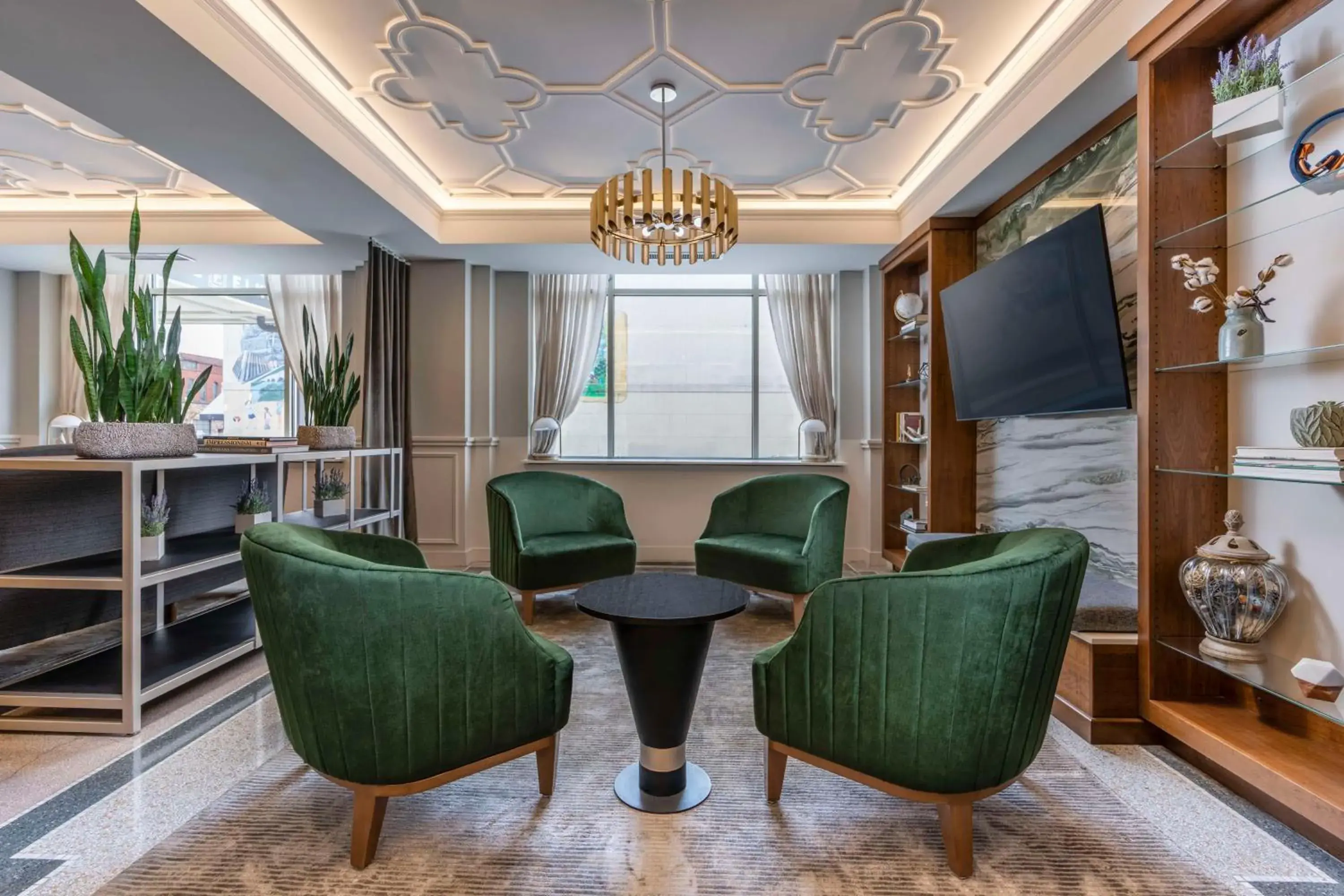 Lobby or reception in Hotel Elkhart, Tapestry Collection By Hilton Lobby or reception in Hotel Elkhart, Tapestry Collection By Hilton