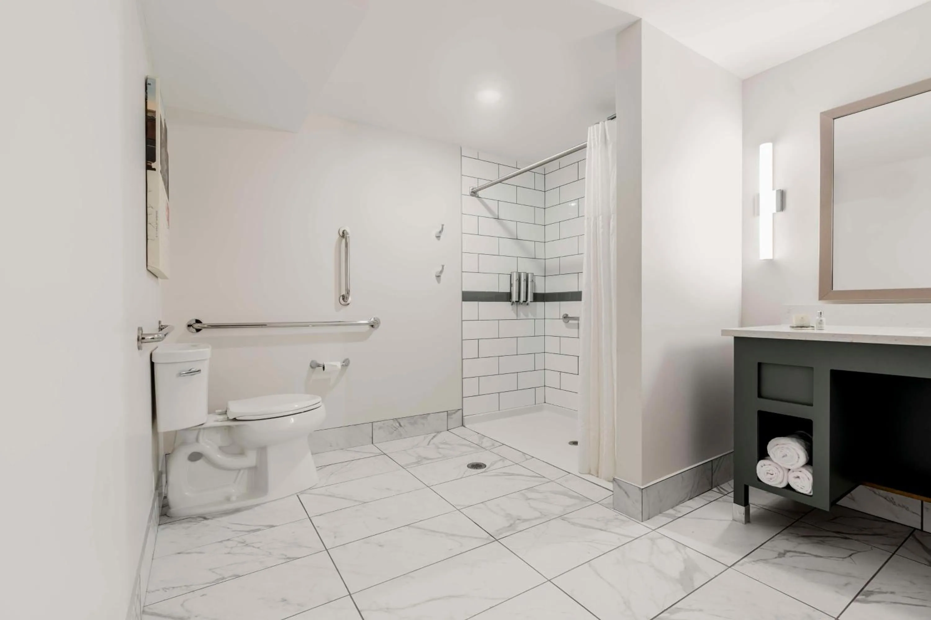 Shower in Hotel Elkhart, Tapestry Collection By Hilton