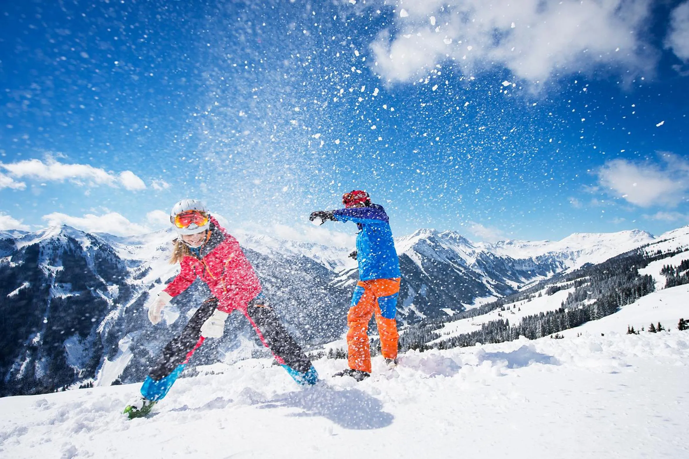 Skiing in eva,VILLAGE