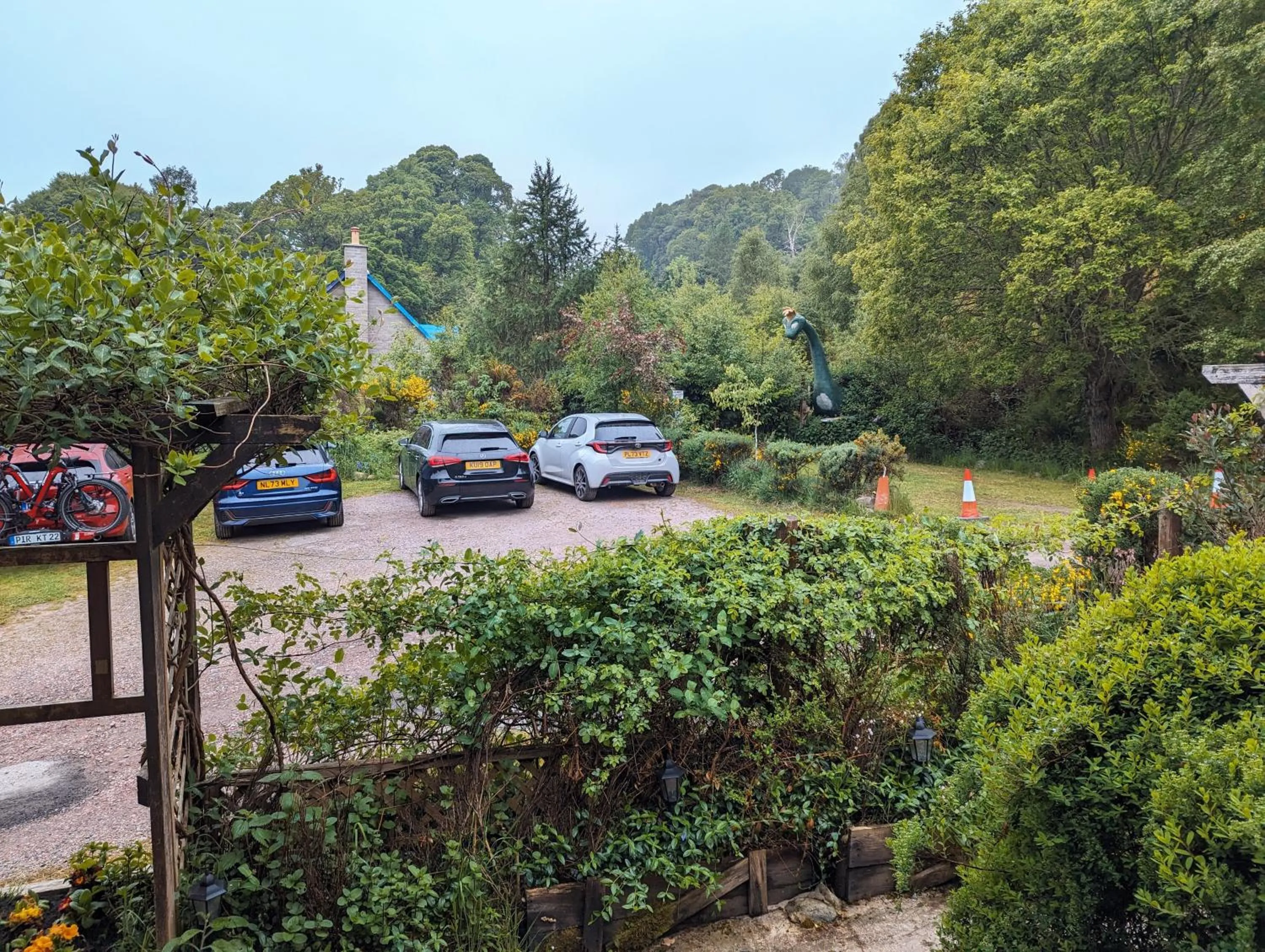 Parking in The Steading Highland Glen Lodge