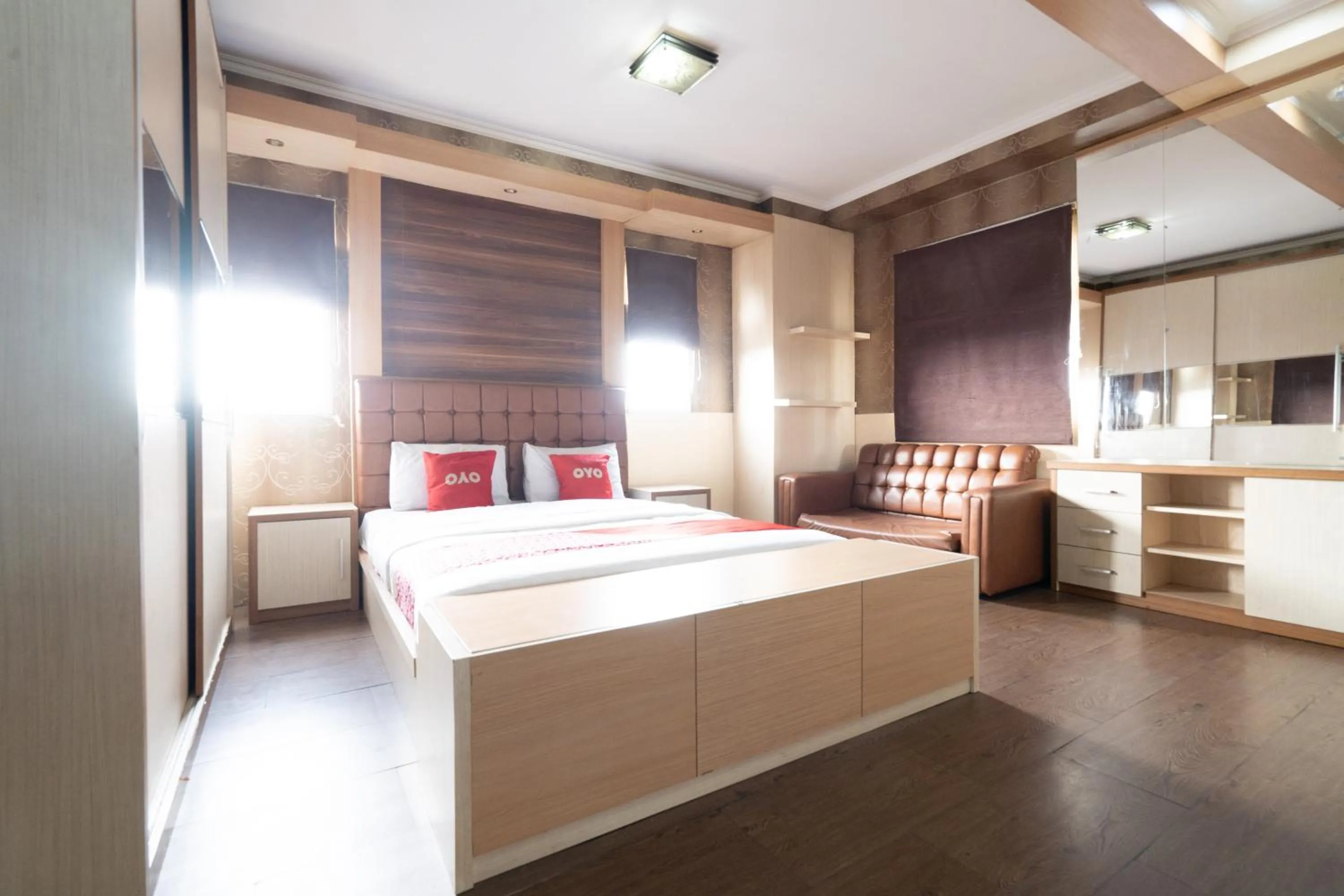 Bedroom in OYO 93828 Apartemen Tamansari Panoramic By Narel Room