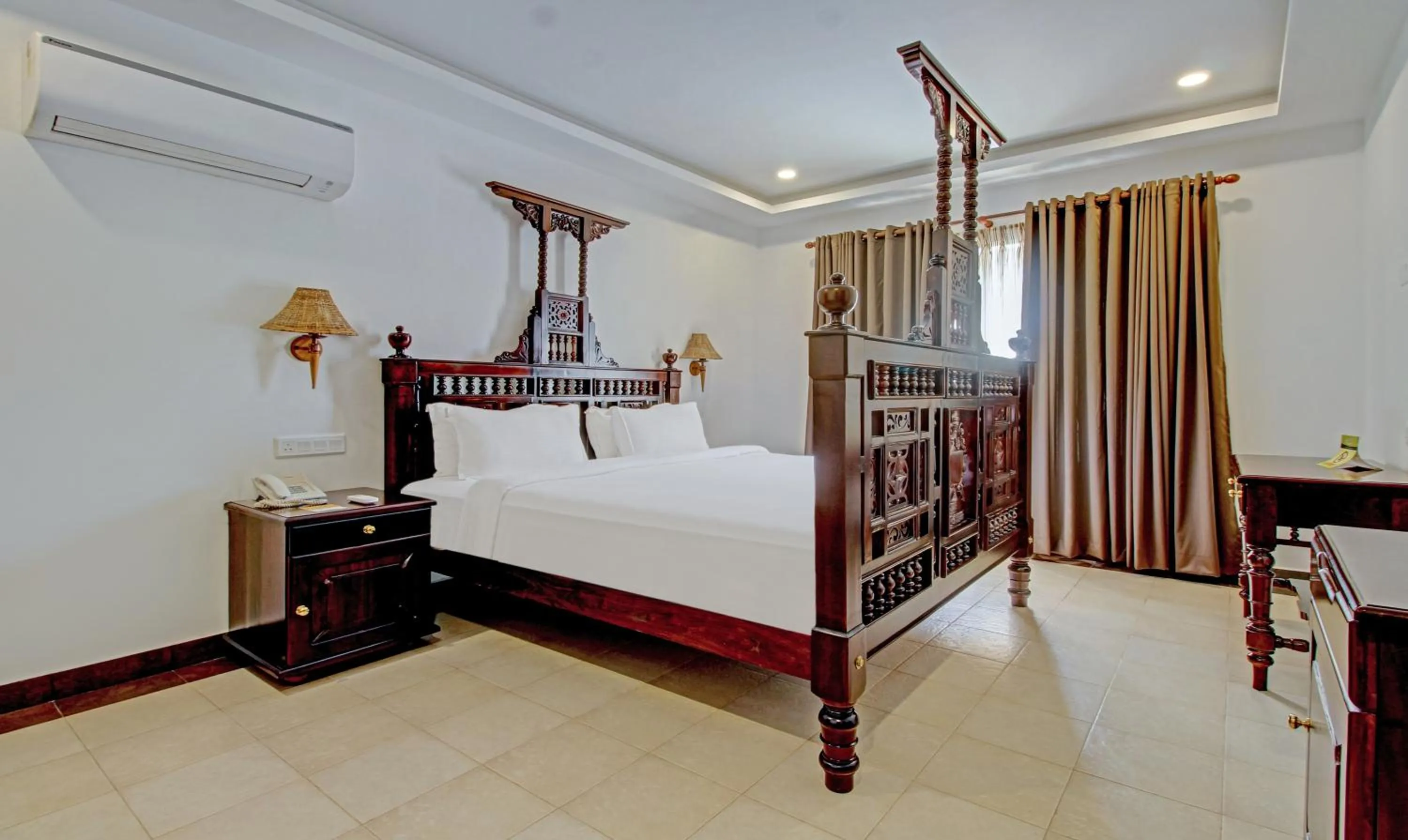 Bedroom, Bed in Treebo Premium Travancore Palace Cherthala