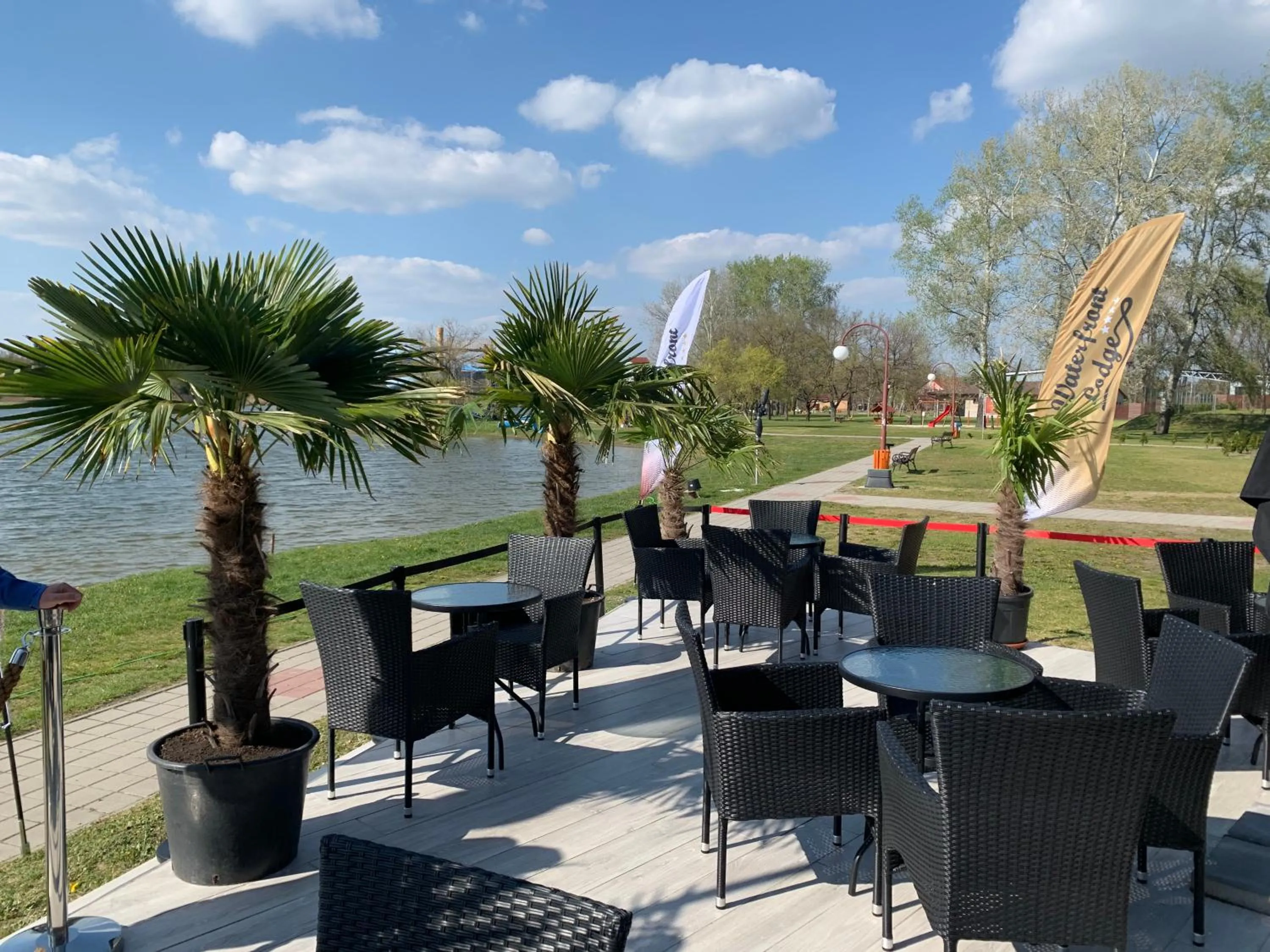 Patio in Waterfront Lodge