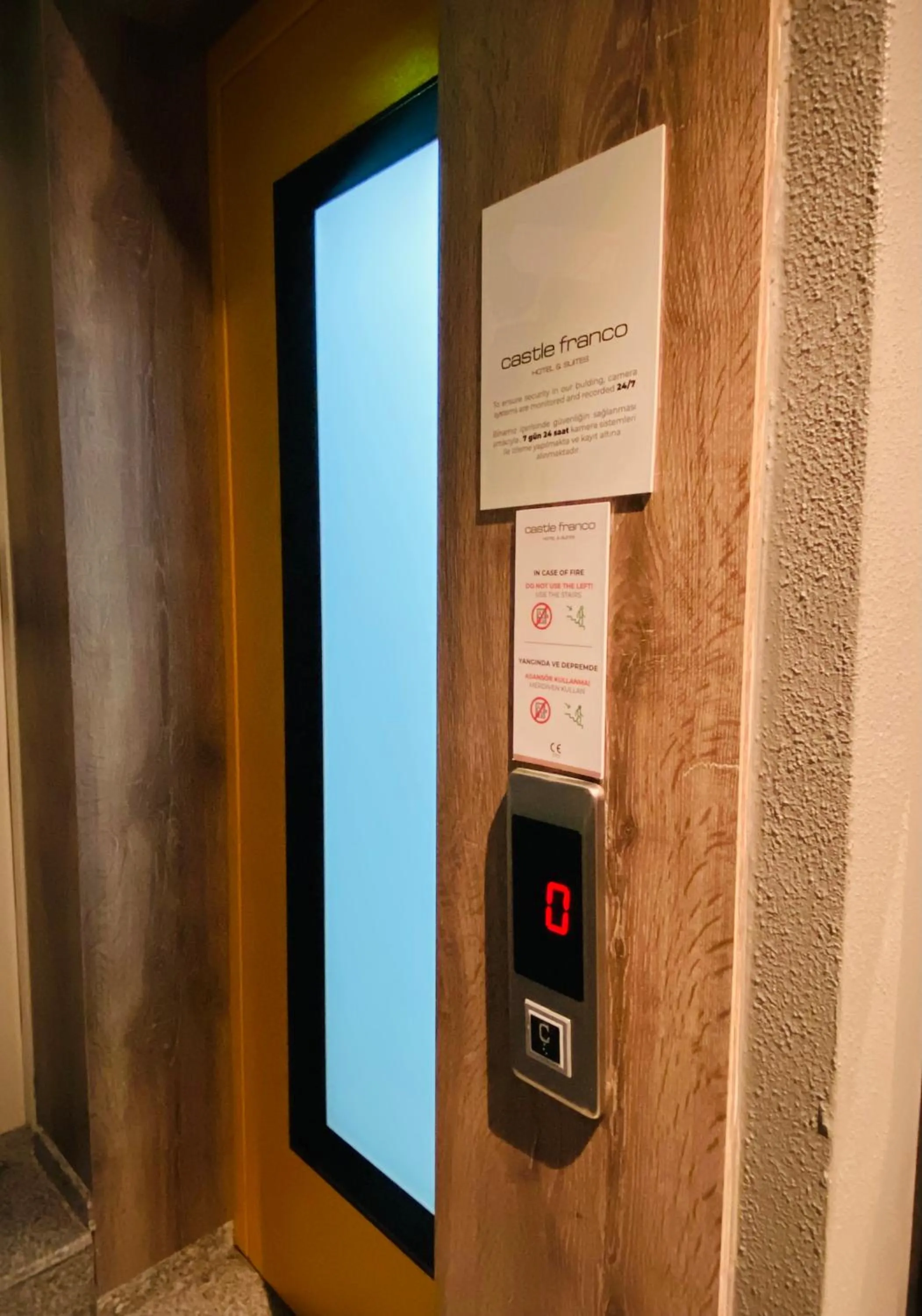 elevator in Castle Franco Suites