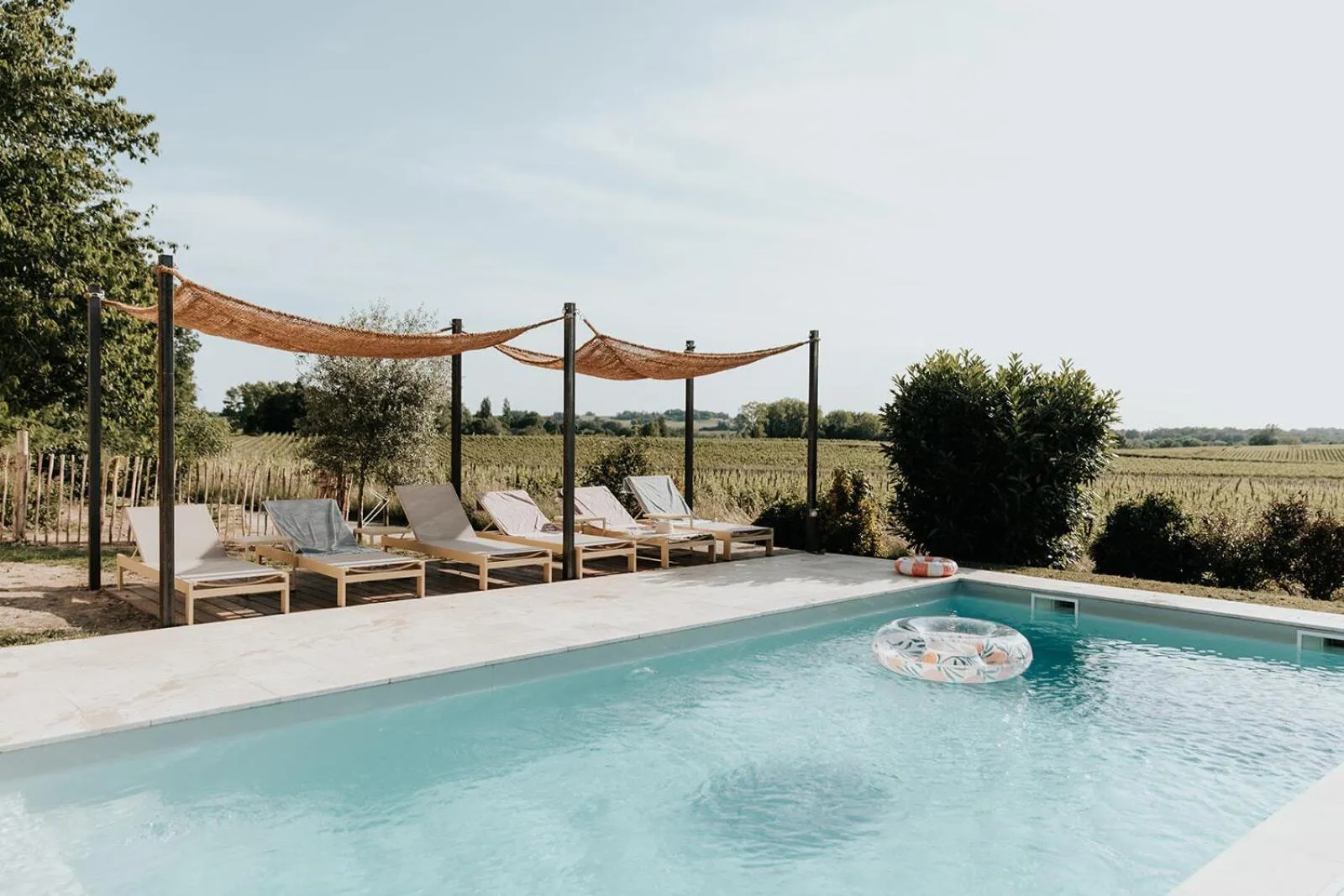 Pool view in Château La Grande Clotte