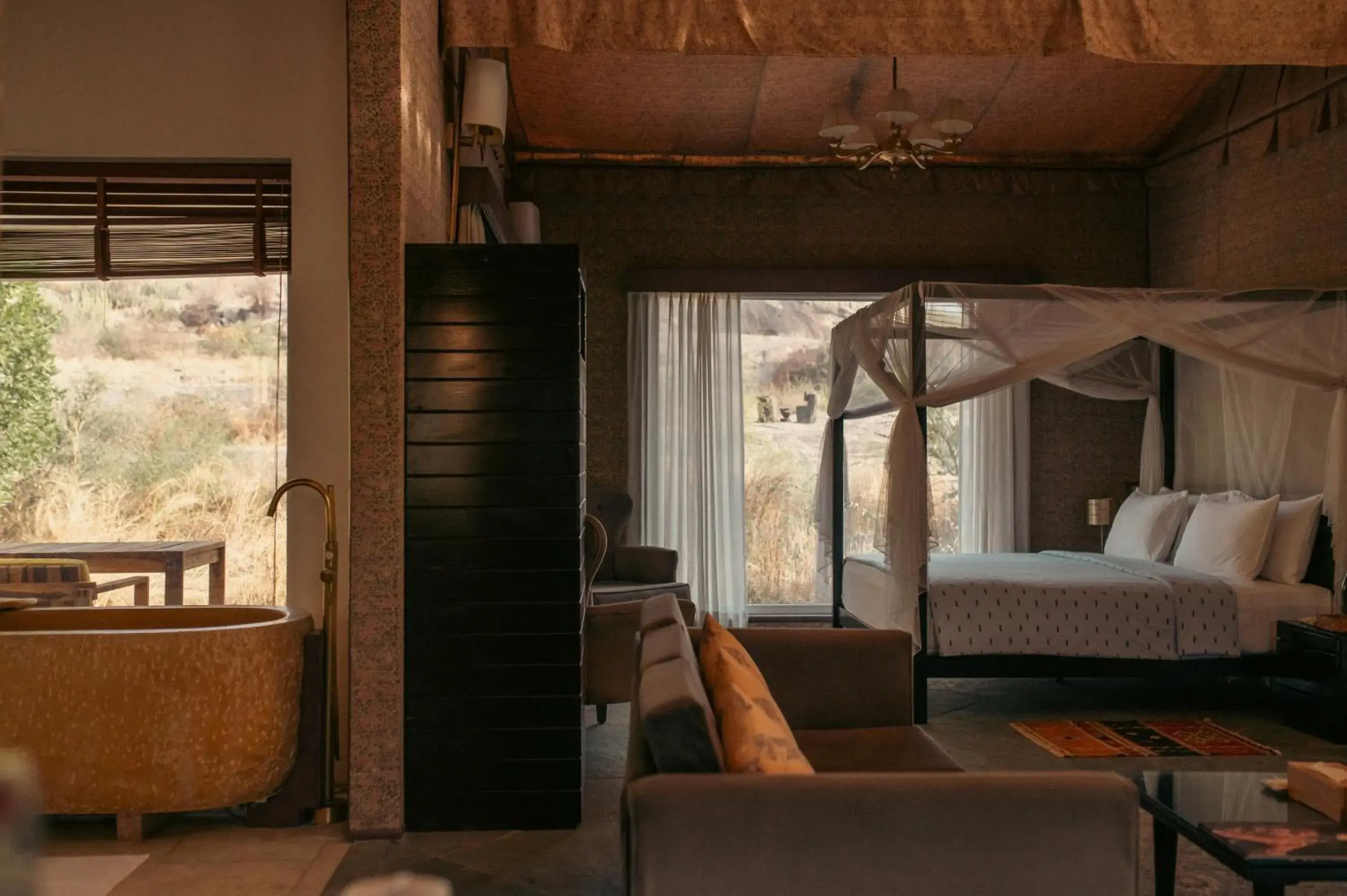 Bed in Brij Pola, Jawai - Luxury Jungle Camp with Private Pools Bed in Brij Pola, Jawai - Luxury Jungle Camp with Private Pools