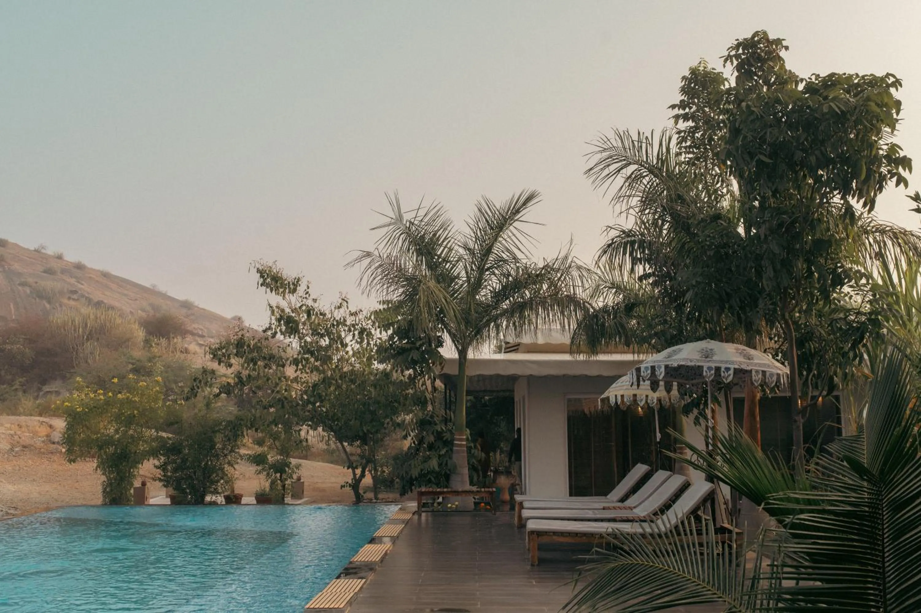 Pool view in Brij Pola, Jawai - Luxury Jungle Camp with Private Pools
