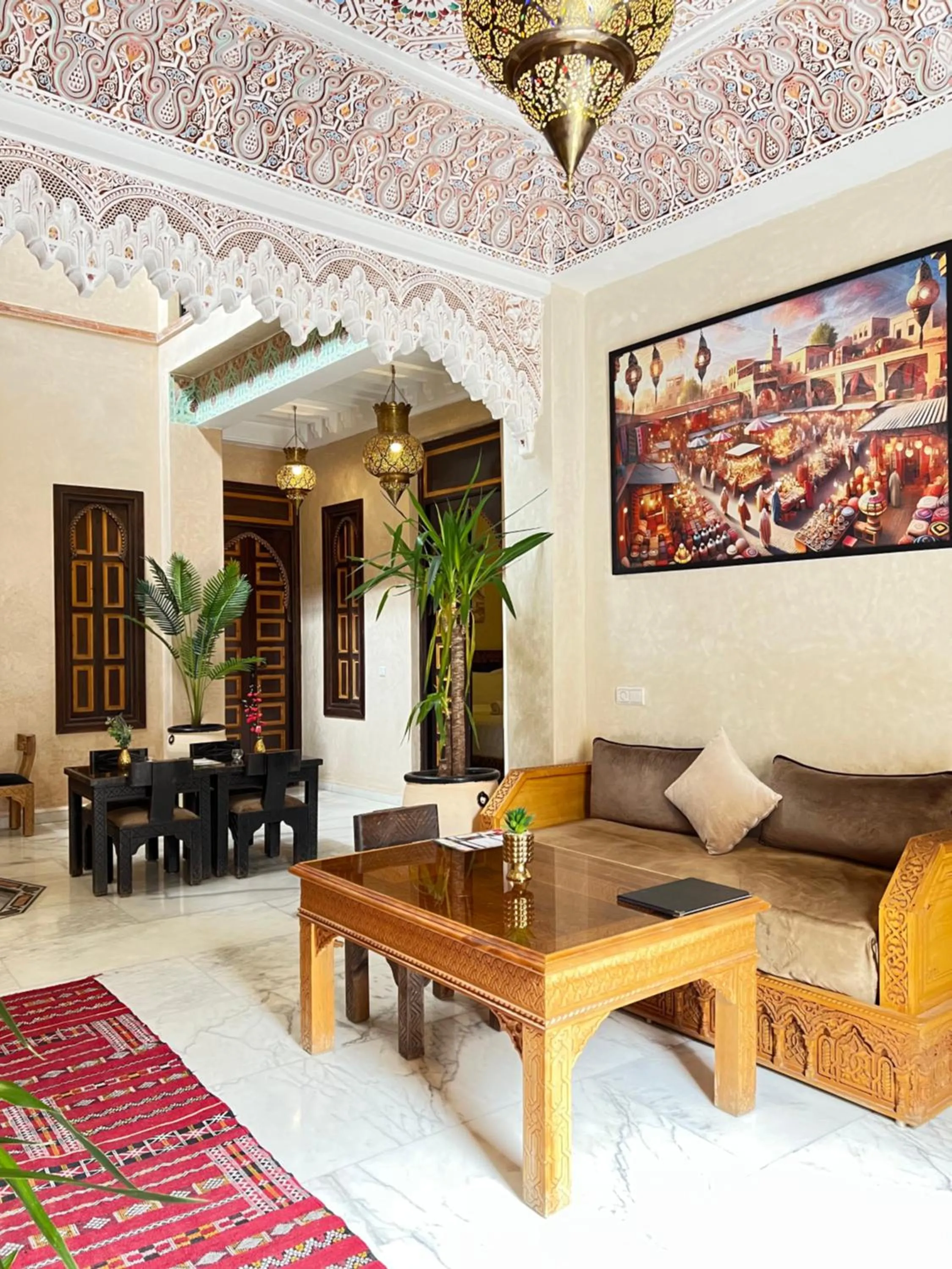 Seating area in Riad Alice Terrace & Spa