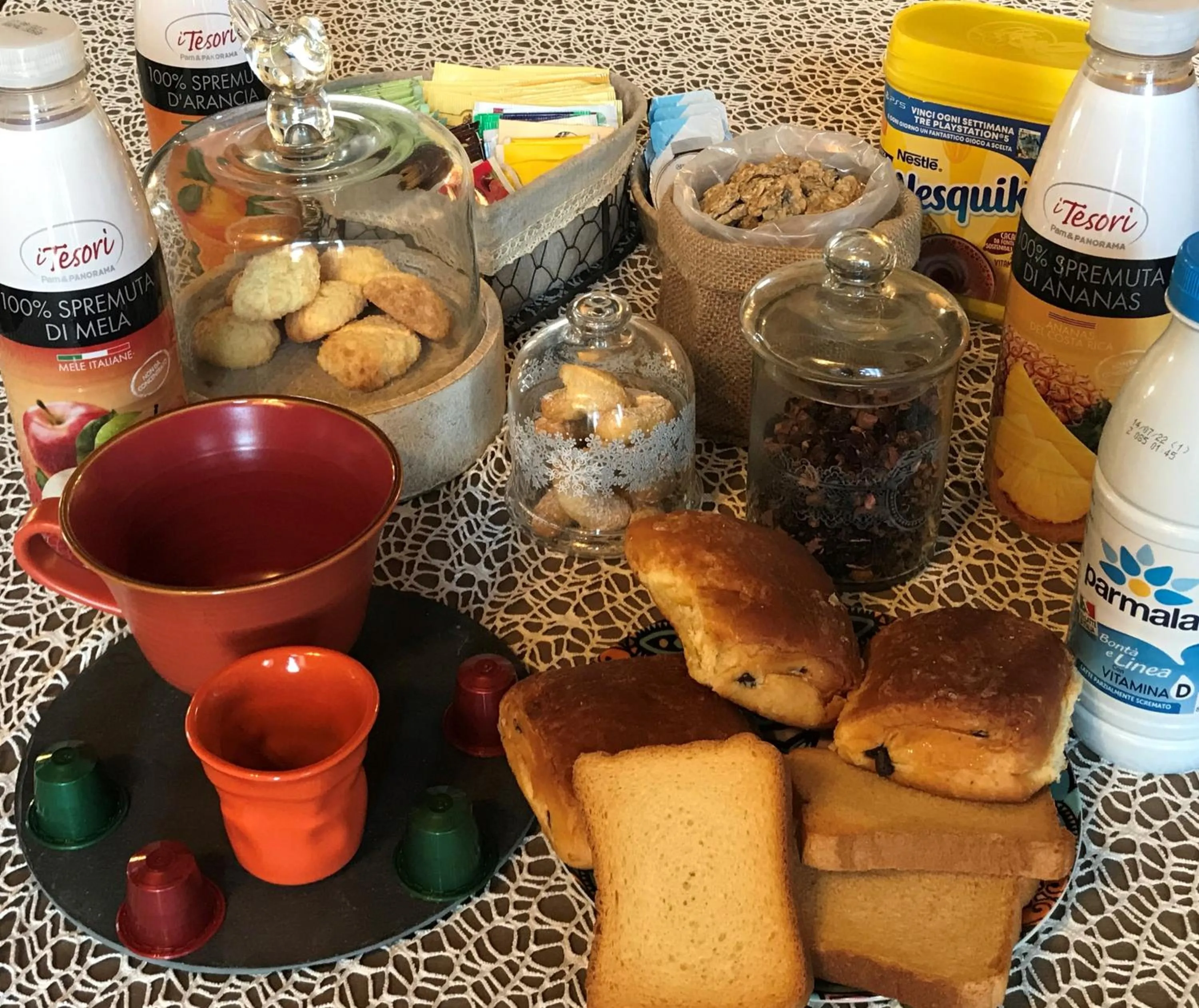 Italian breakfast in Aquarius Inn