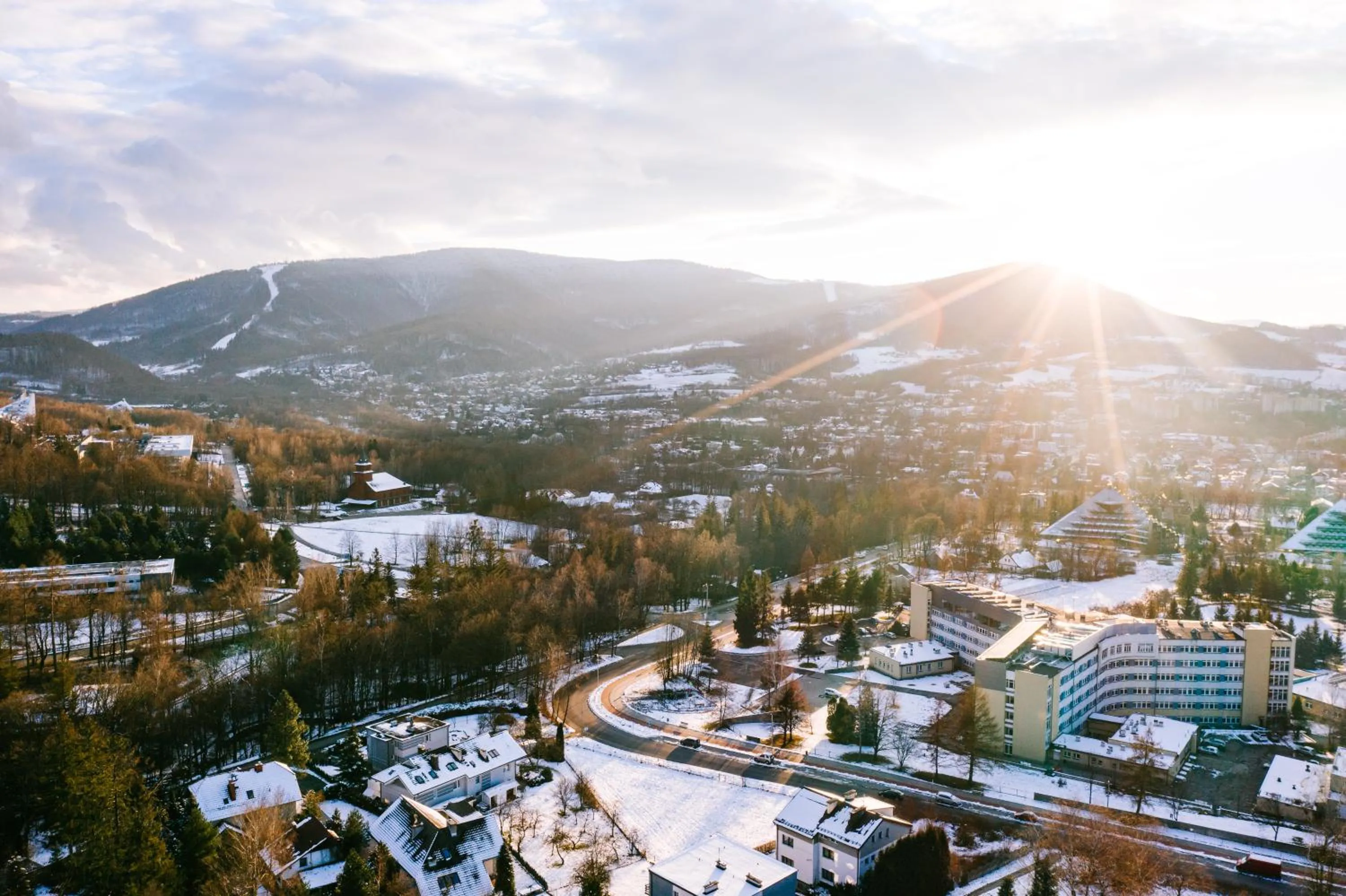 Bird's eye view in Beskidzkie Tarasy
