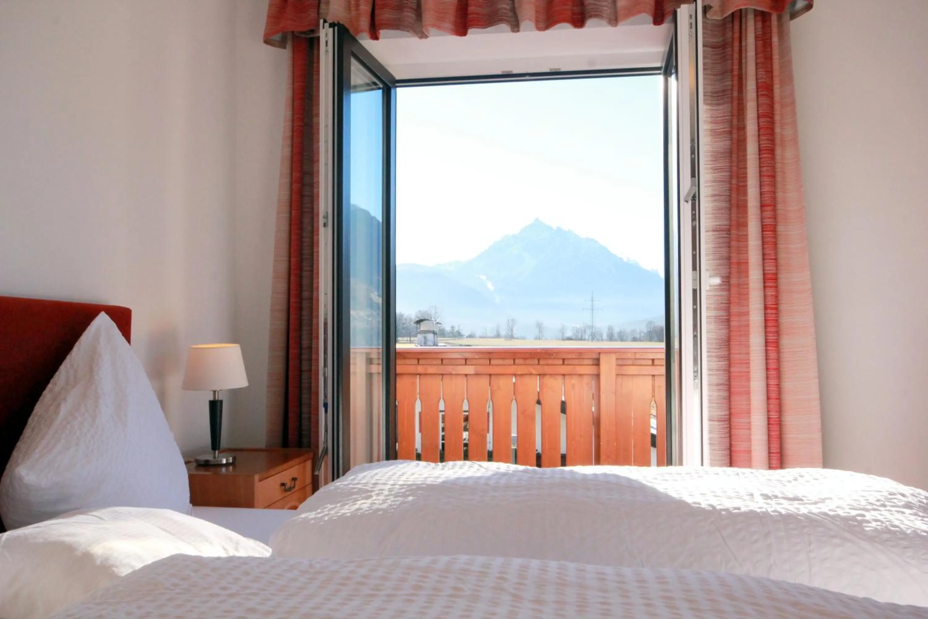 View (from property/room), Bed in Hotel Sonnenhof - bed & breakfast & appartements