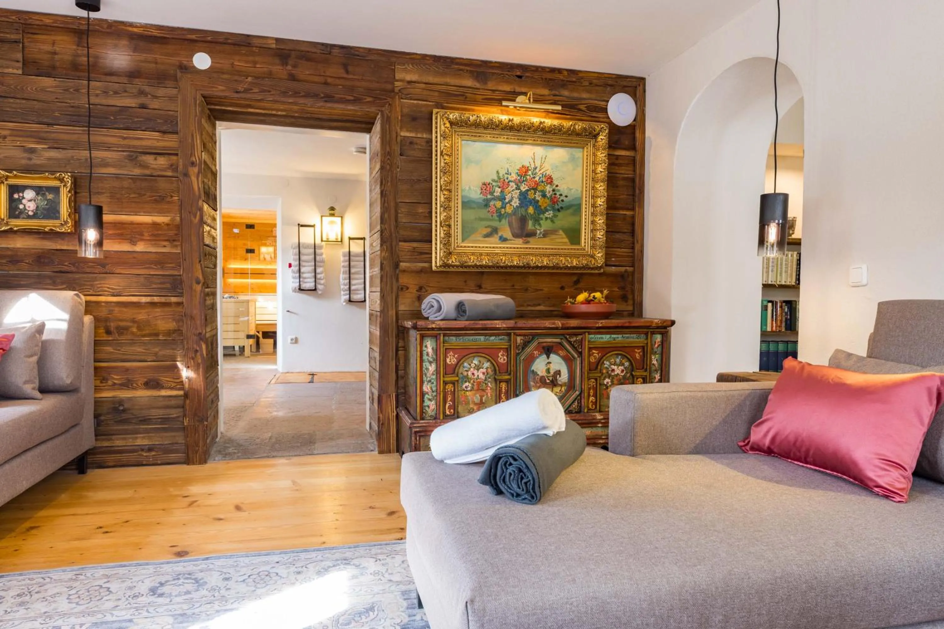 Sauna in Der Schlosswirt zu Anif - Biedermeierhotel und Restaurant