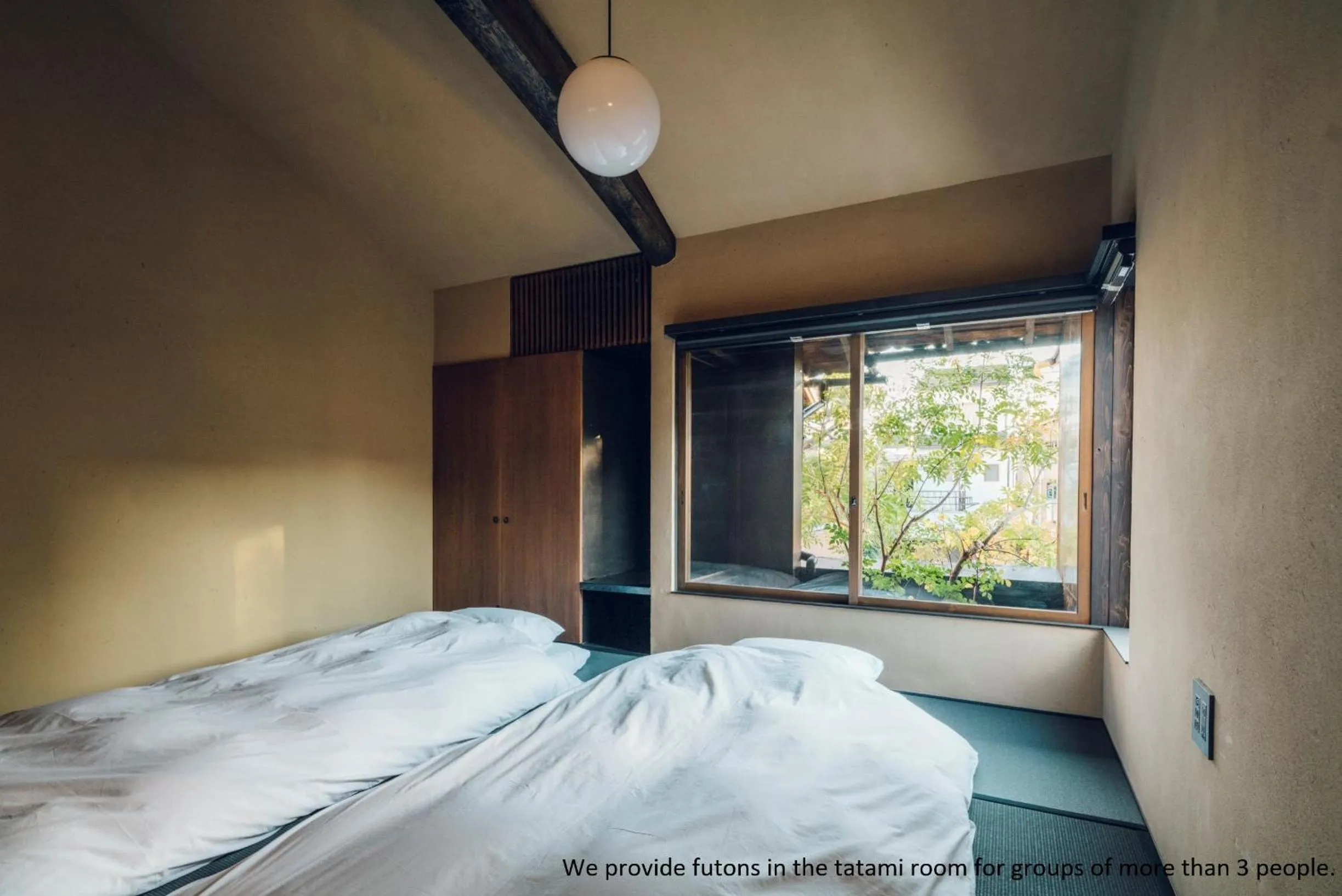 Bed in Sabino House Kyoto