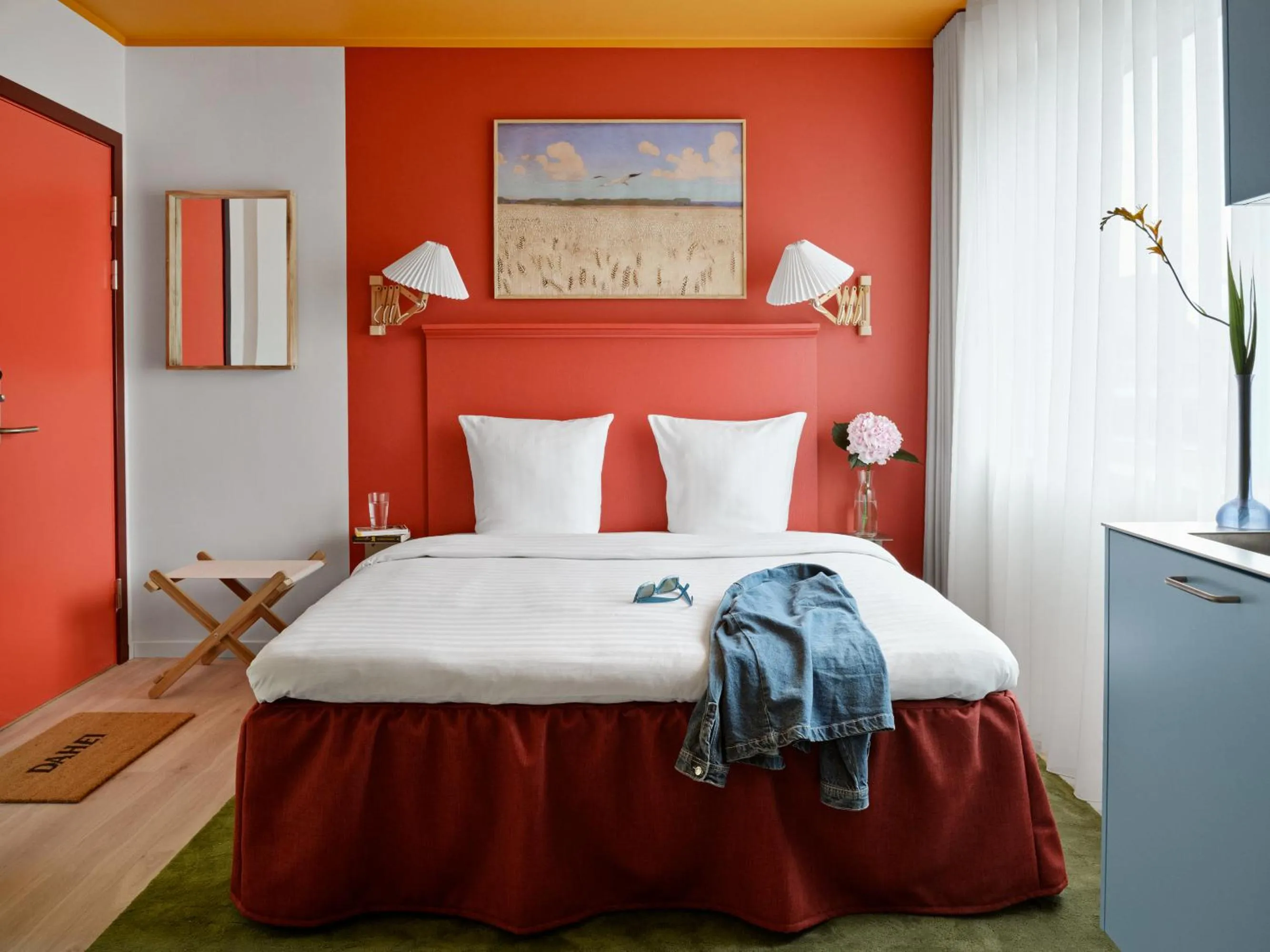 Bed in Dahei Apartment Hotel