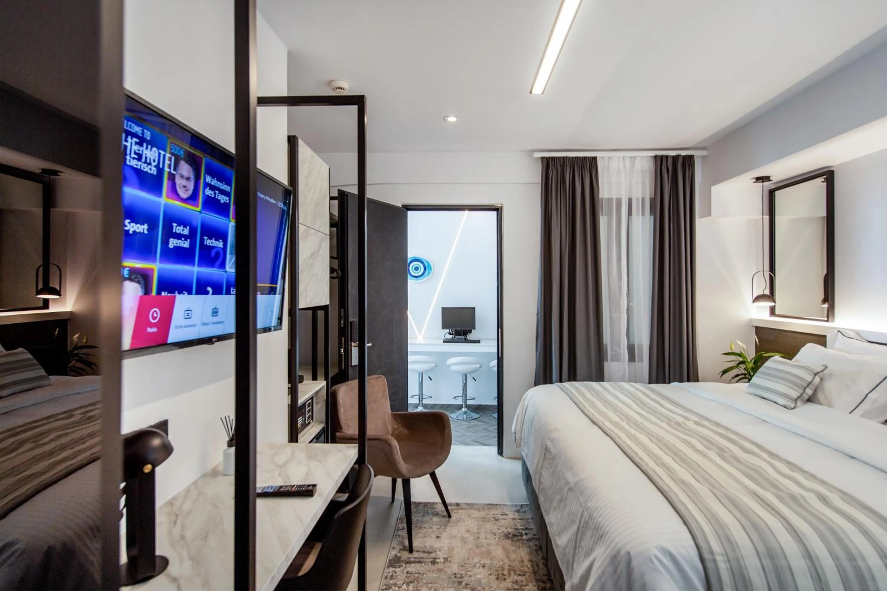 TV and multimedia in Central Boutique Hotel by naoussa hills adults only