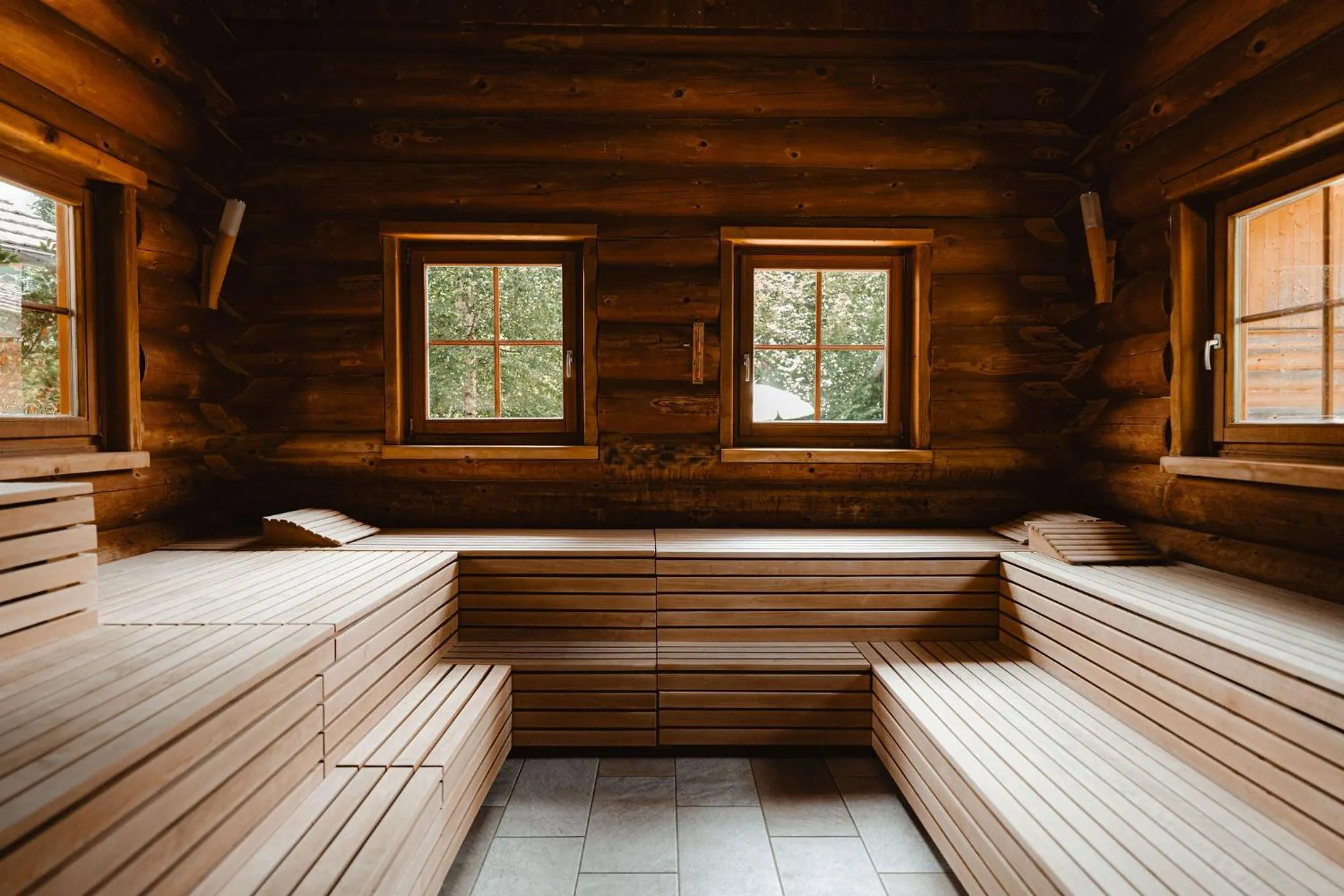Sauna in DAS RONACHER Thermal Spa Hotel